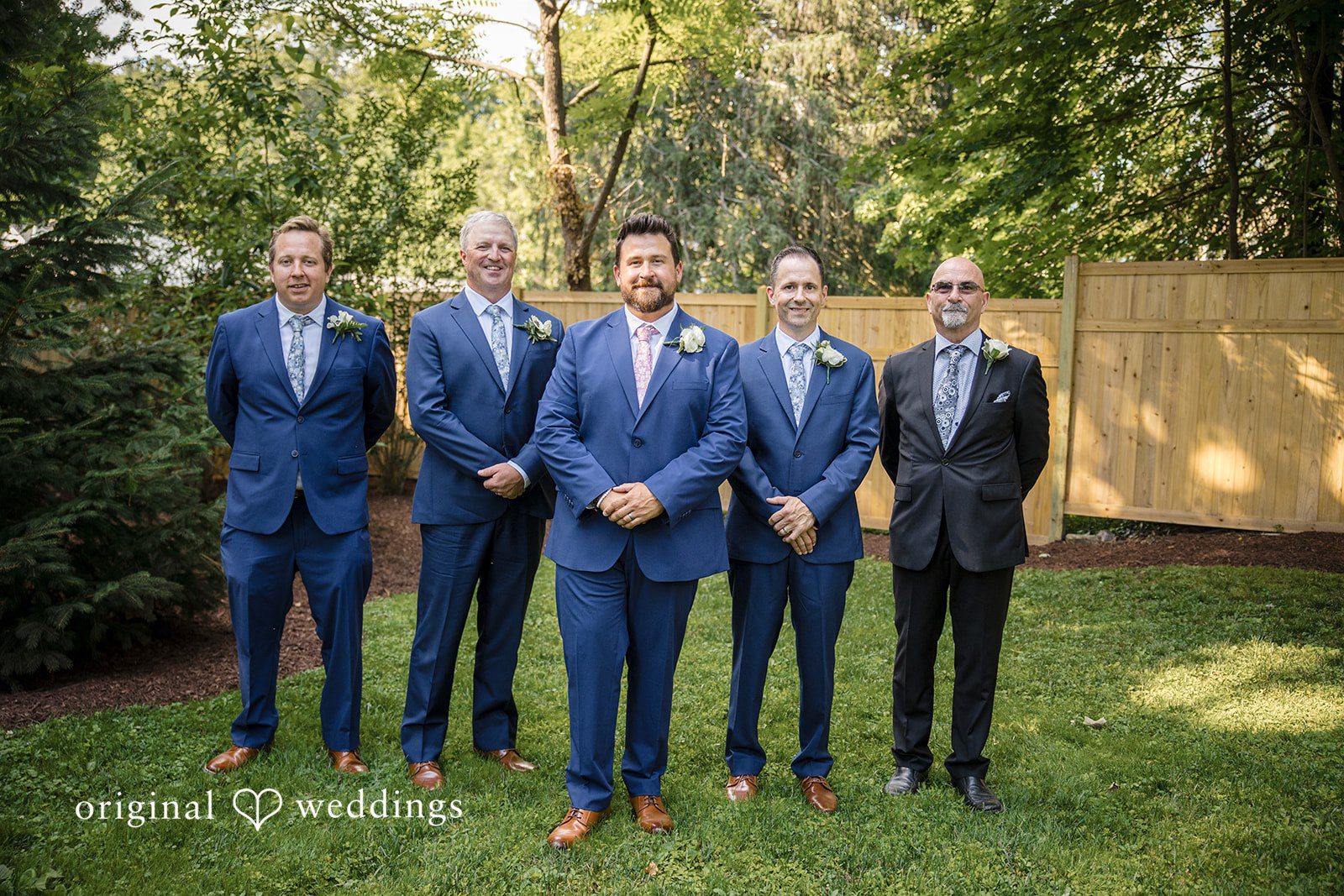 Alice-sun + Michael Elegant picture of groom with the groomsmen in wedding attire