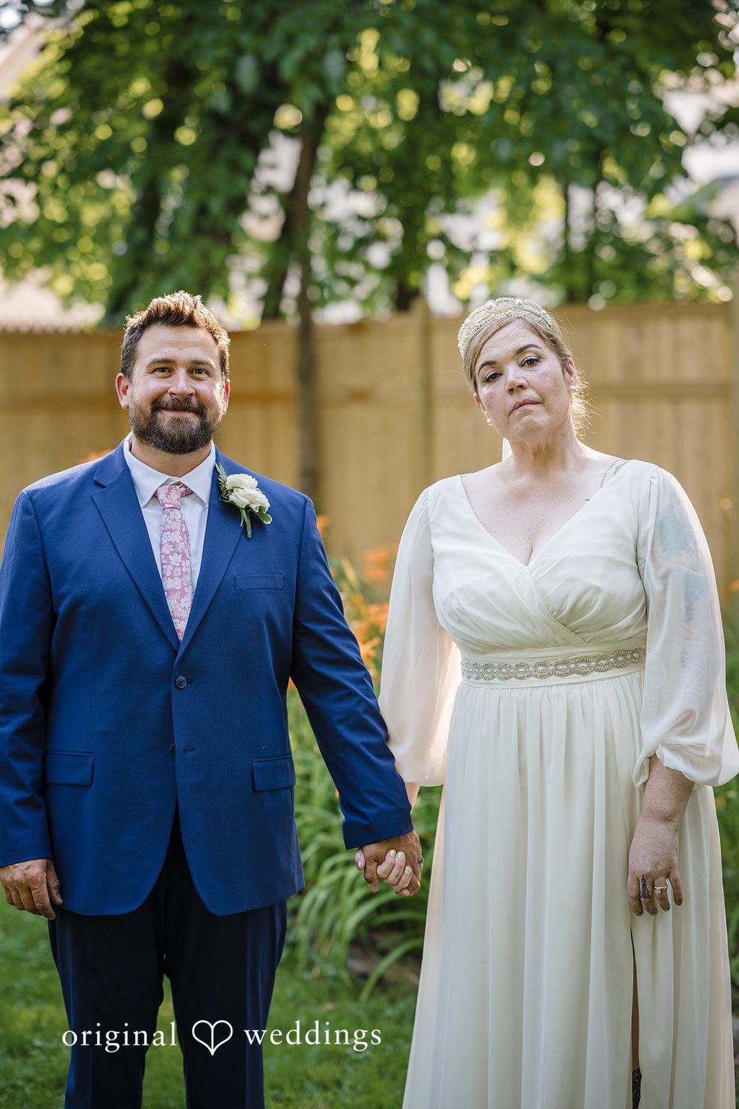 Alice-sun + Michael Bride and groom posing for the wedding photography by holding hands