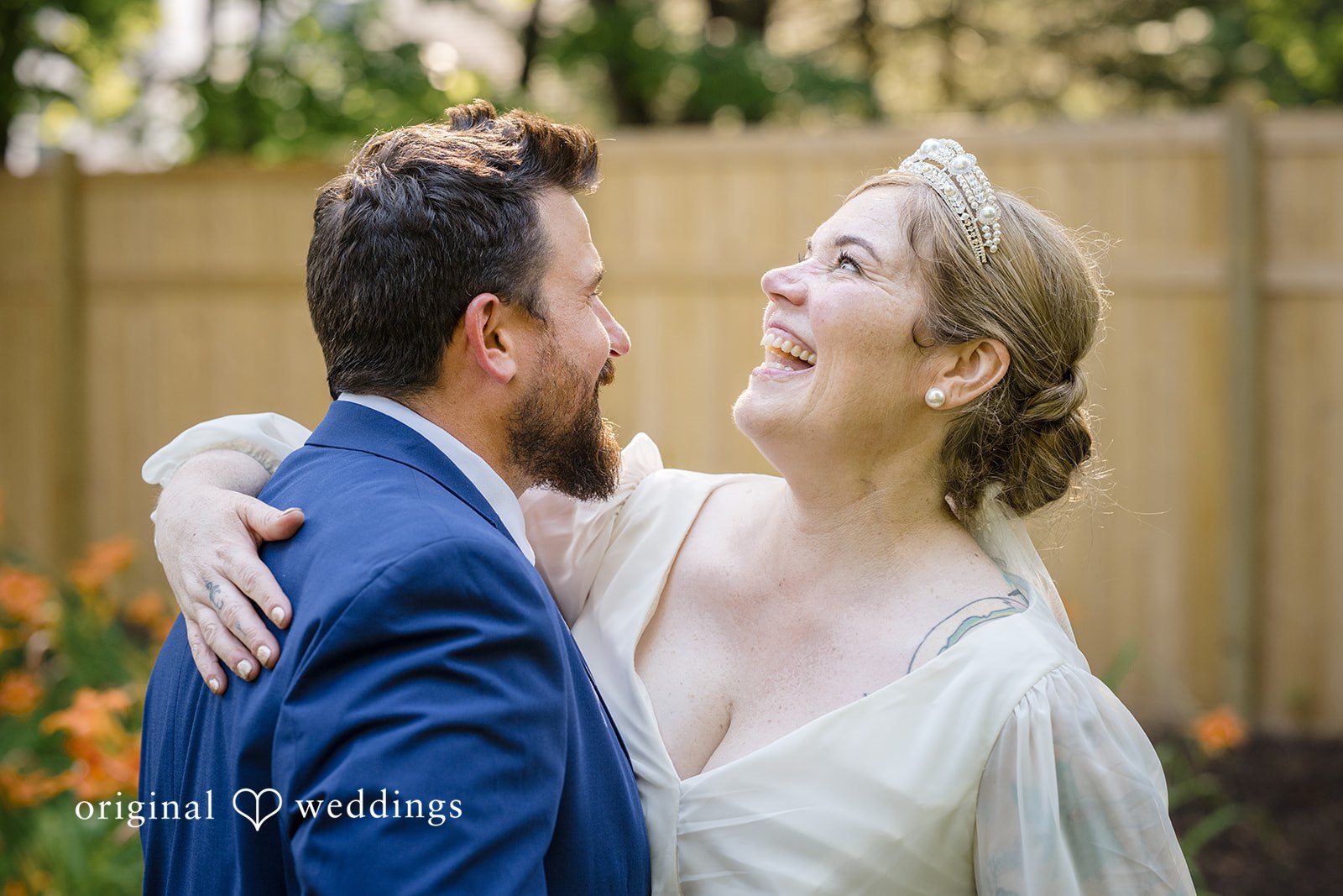 Alice-sun + Michael Bride and groom enjoying with each other after their wedding ceremony