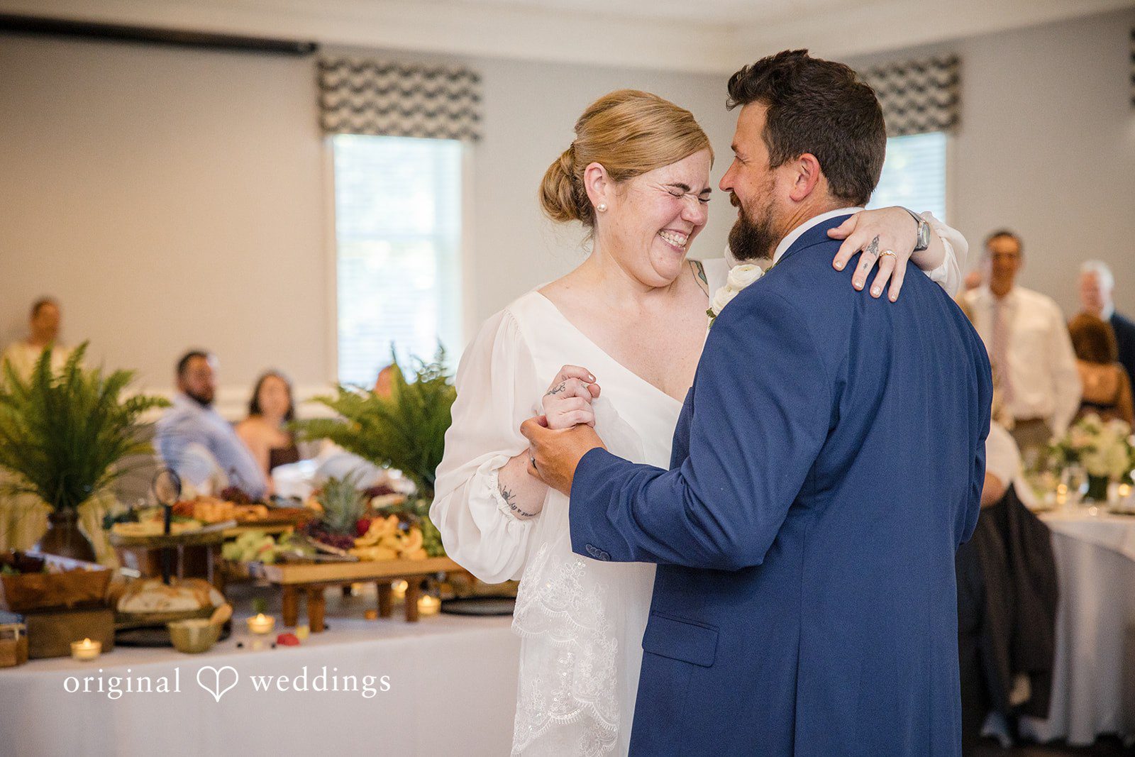 Alice-sun + Michael Bride and groom expressing their love and joy while dancing