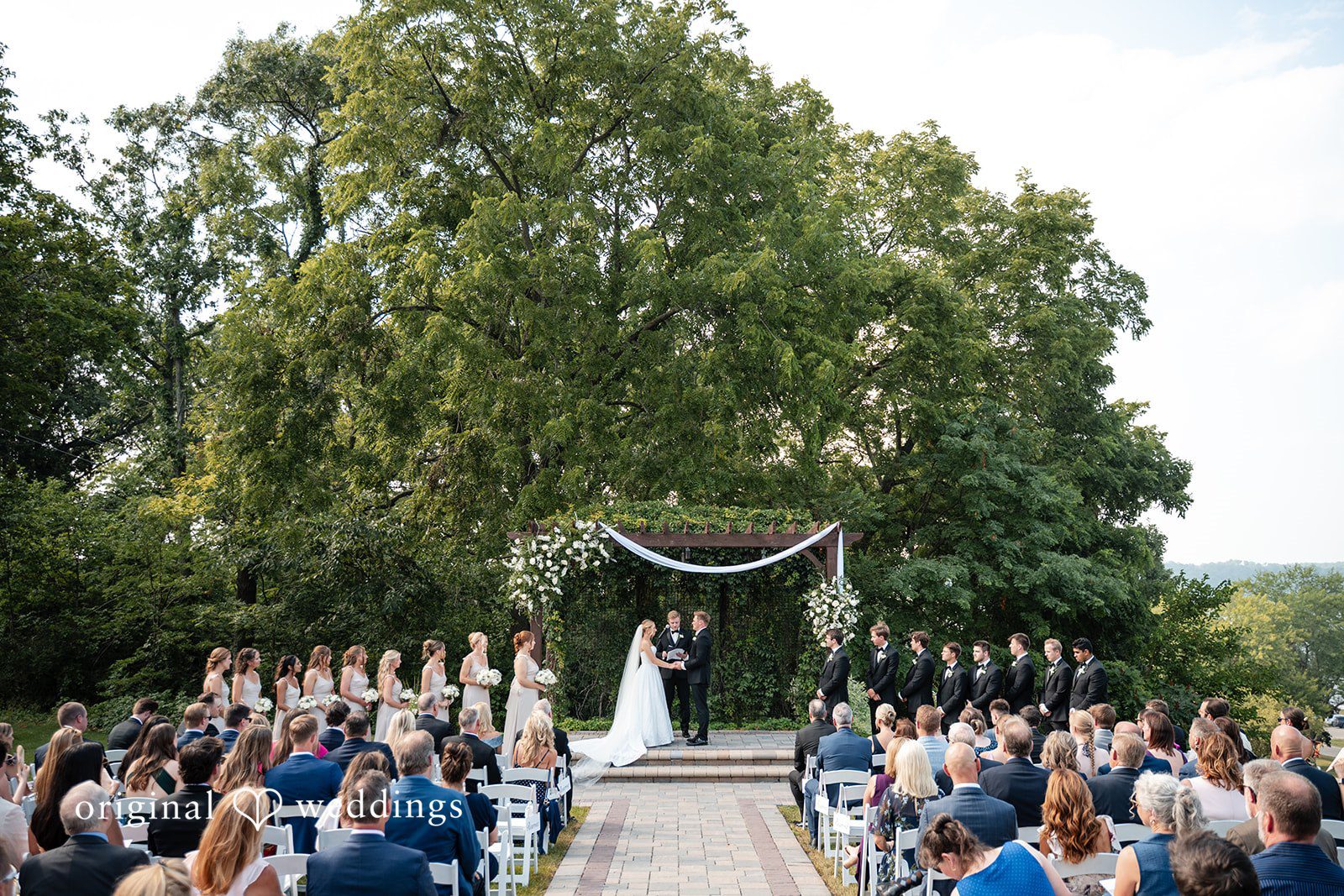 Nikki + Charlie Beautiful view from the wedding ceremony