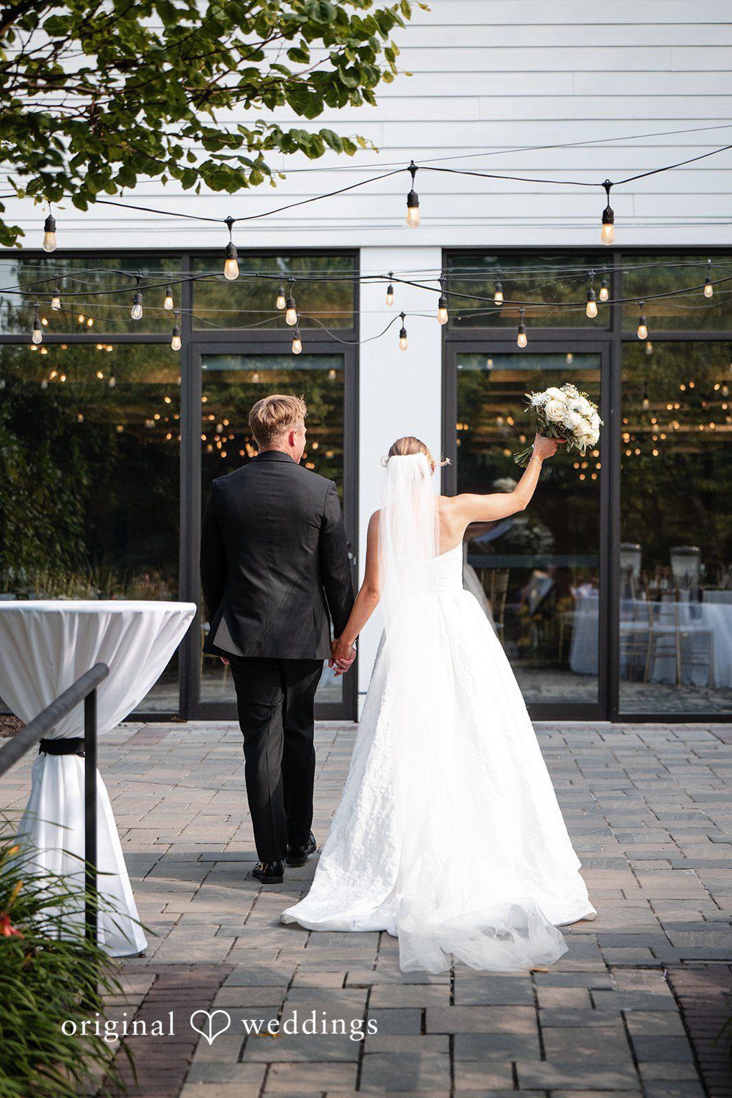 Nikki + Charlie Joyful entrance into the wedding reception hall