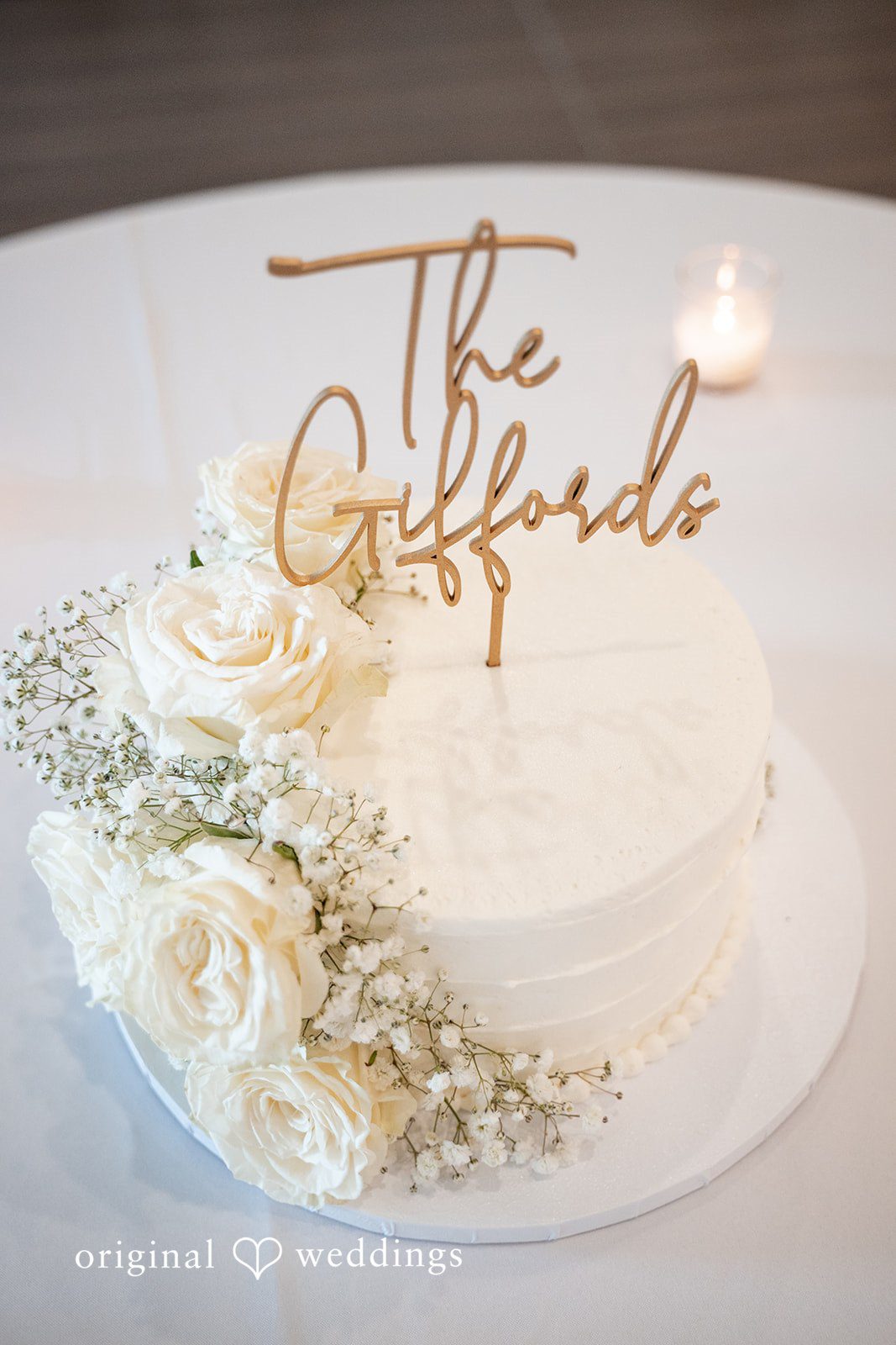 Nikki + Charlie Wedding cake