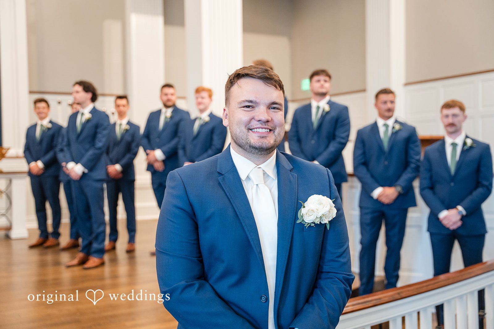 Chelsea + Matthew Groom enjoying moments with groomsmen at The Rivulet