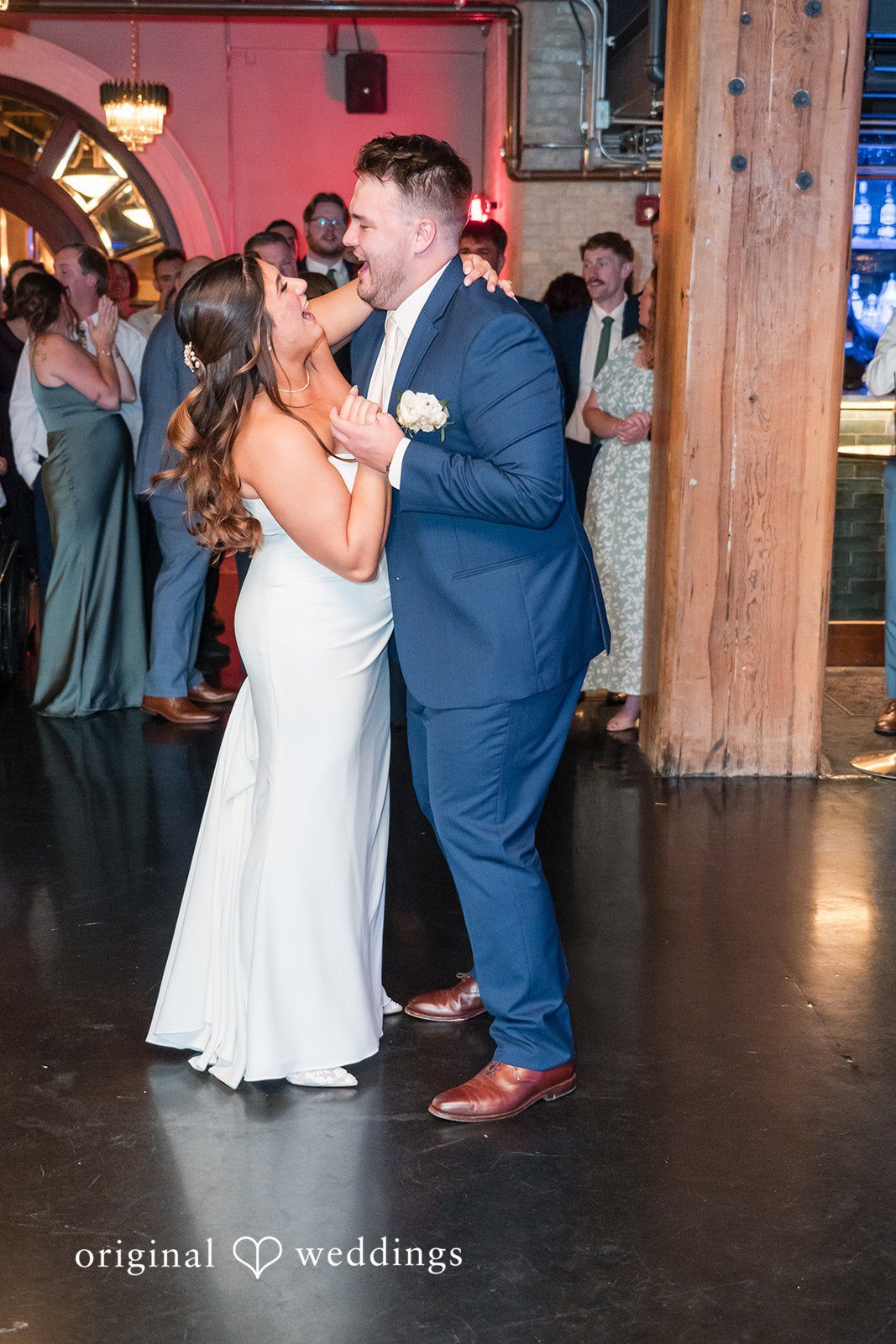 Chelsea + Matthew Romantic dance moment of newlyweds at The Rivulet