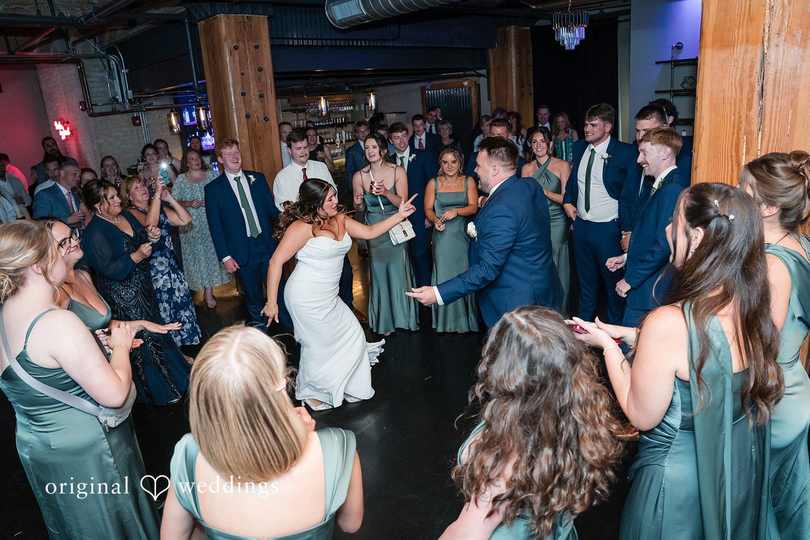 Chelsea + Matthew Elegant couple dance celebration at The Rivulet