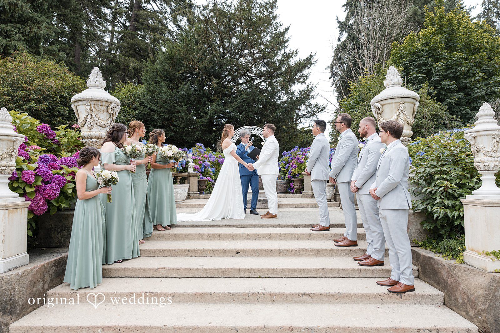 Kaelyn + Isaac The Thornewood Castle wedding ceremony