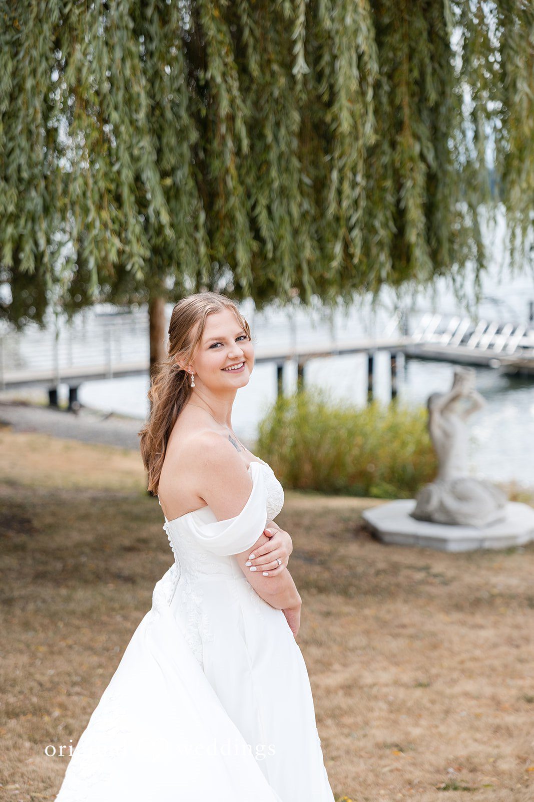 Kaelyn + Isaac Our Seattle wedding photographers captured a stunning portrait of the bride at Thornewood Castle