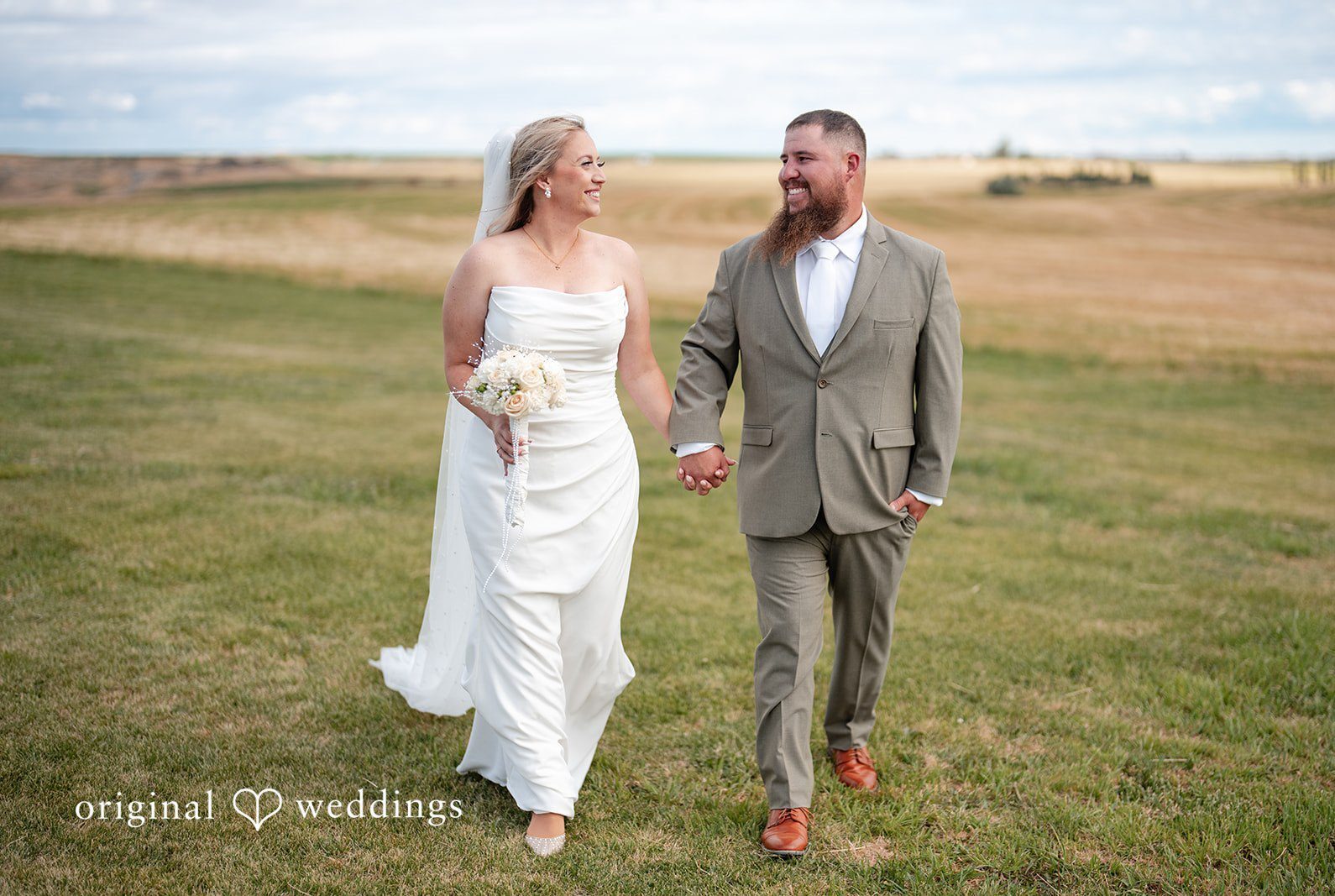 Stunning Portrait of couple at Tin Roof Barn by Seattle Wedding Photographers from Original Wedding.
