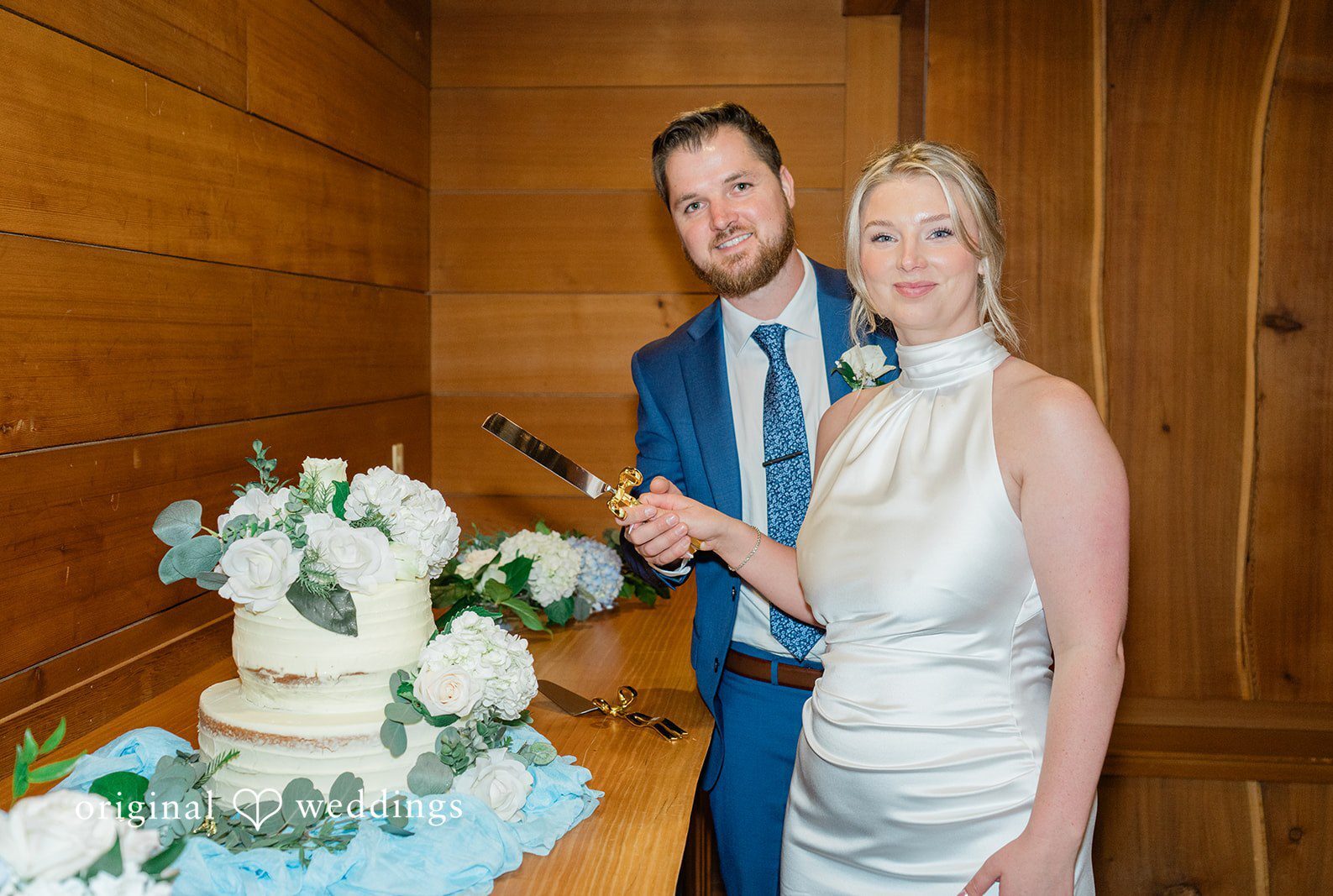 Stunning Portrait of couple at Treehouse Point by Seattle Wedding Photographers from Original Weddings.
