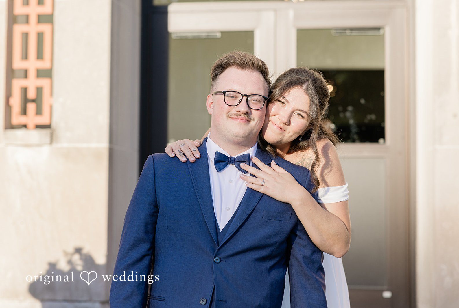Beautiful close-up picture of the couple at Whitehall Columbia captured by Cleveland Wedding Photographers from Original Weddings.