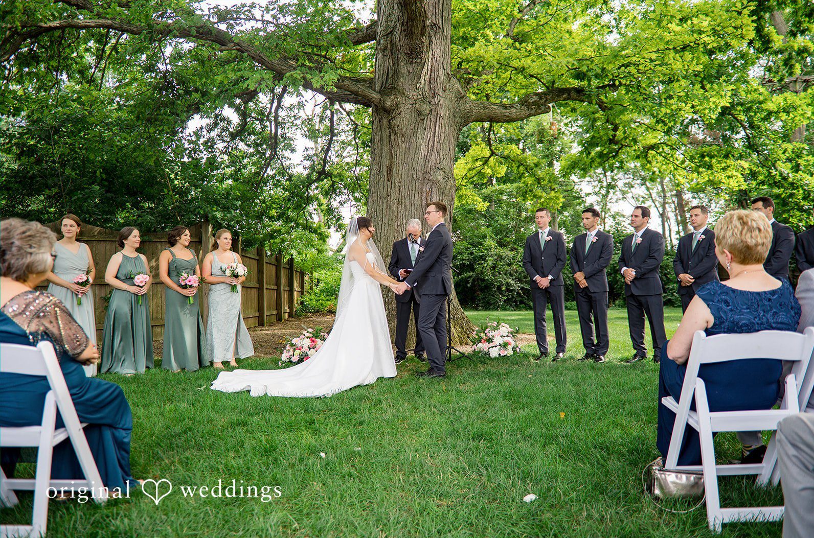 Angela and Brent’s outdoor ceremony at Whitehall Columbia captured by Cleveland wedding photographers.