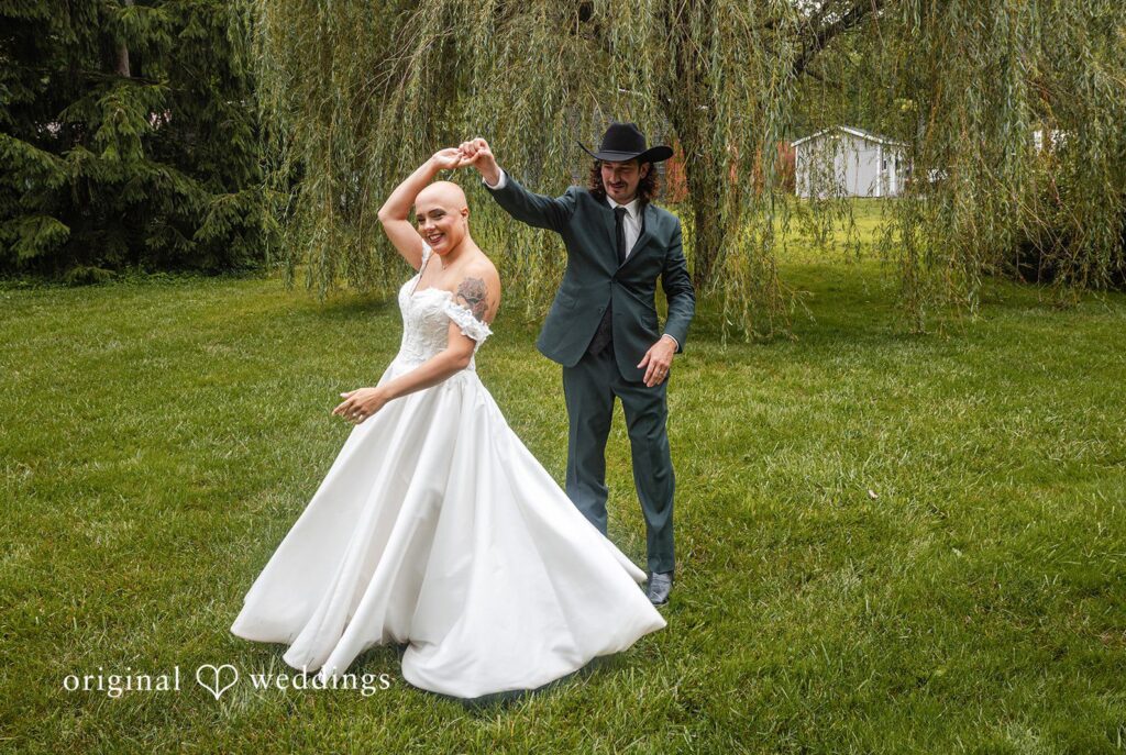 Savannah + Phillip Stunning Portrait of couple at Willow Acres by Indianapolis Wedding Photographers from Original Wedding.