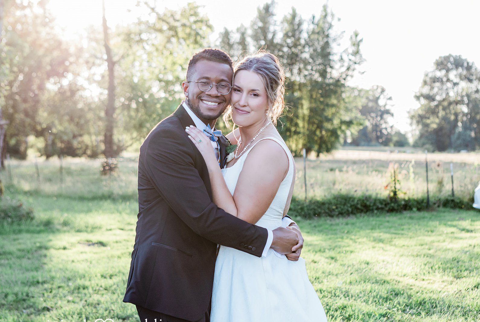 Stunning Portrait of couple at Woodland Meadow Farms by Chicago Seattle Wedding Photographers from Original Weddings.