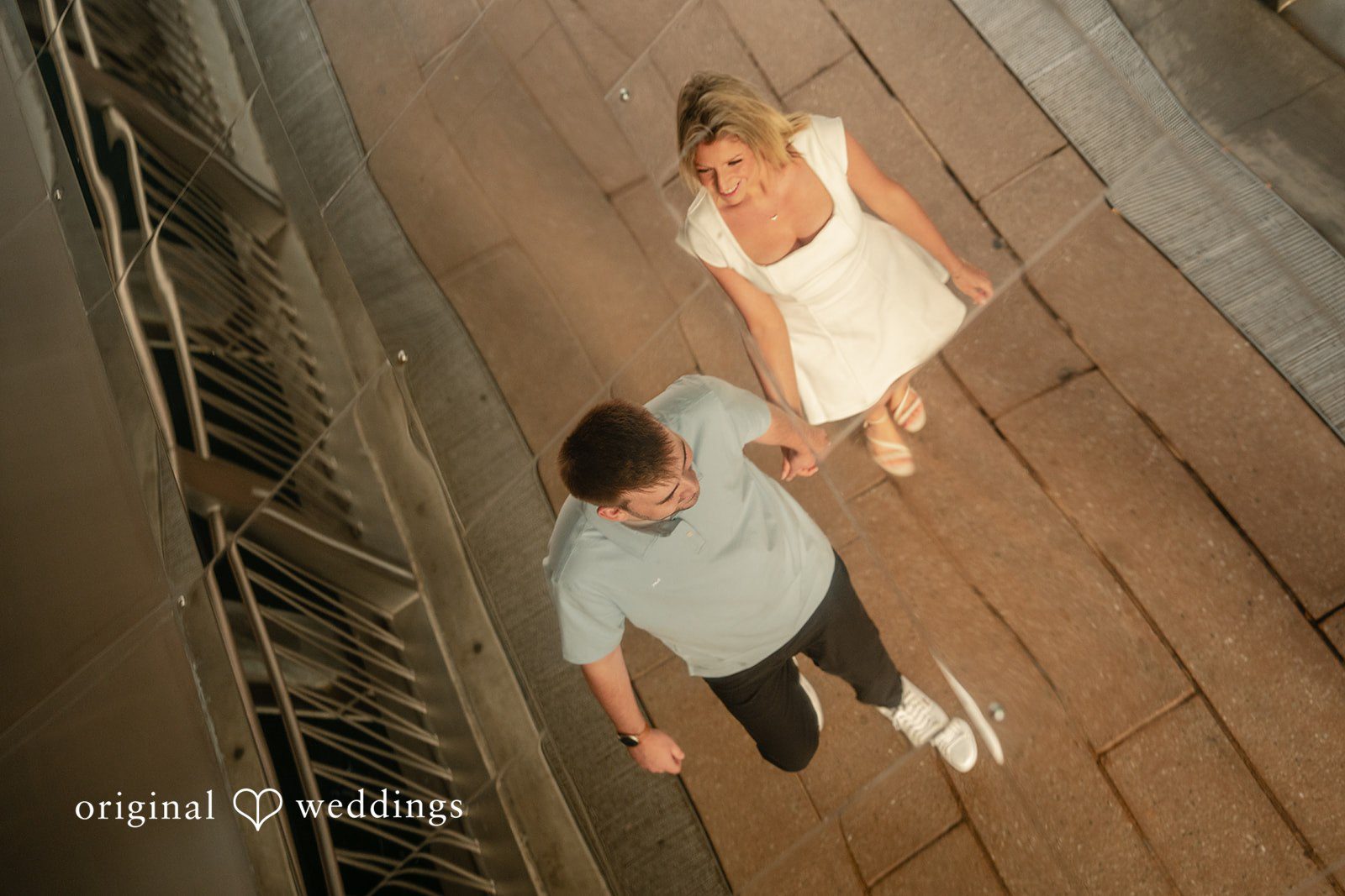 Amy + Michael The couple takes a walk