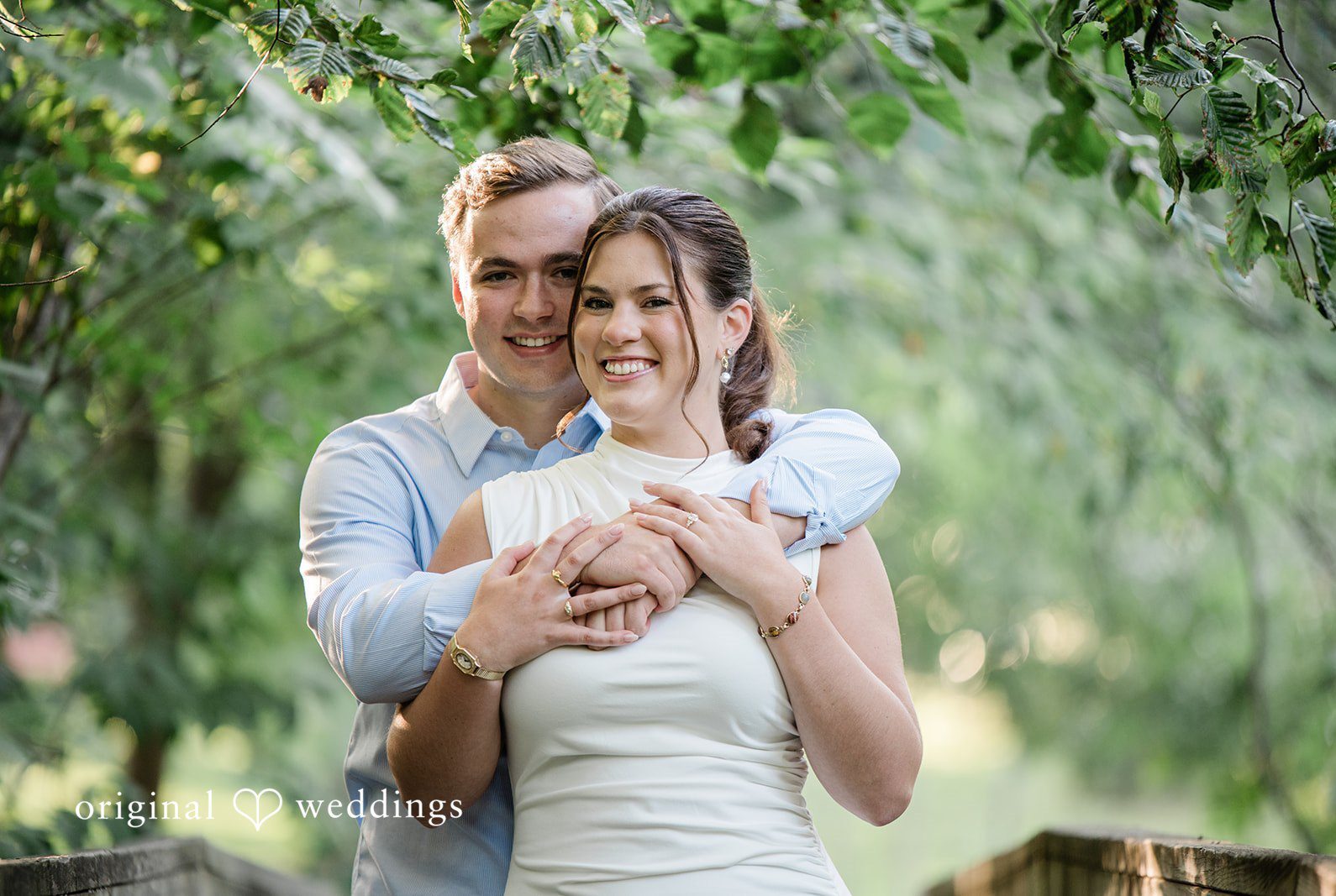 Stunning Portrait of couple at Everhart Park by Philadelphia Engagement Photographers from Original Weddings.