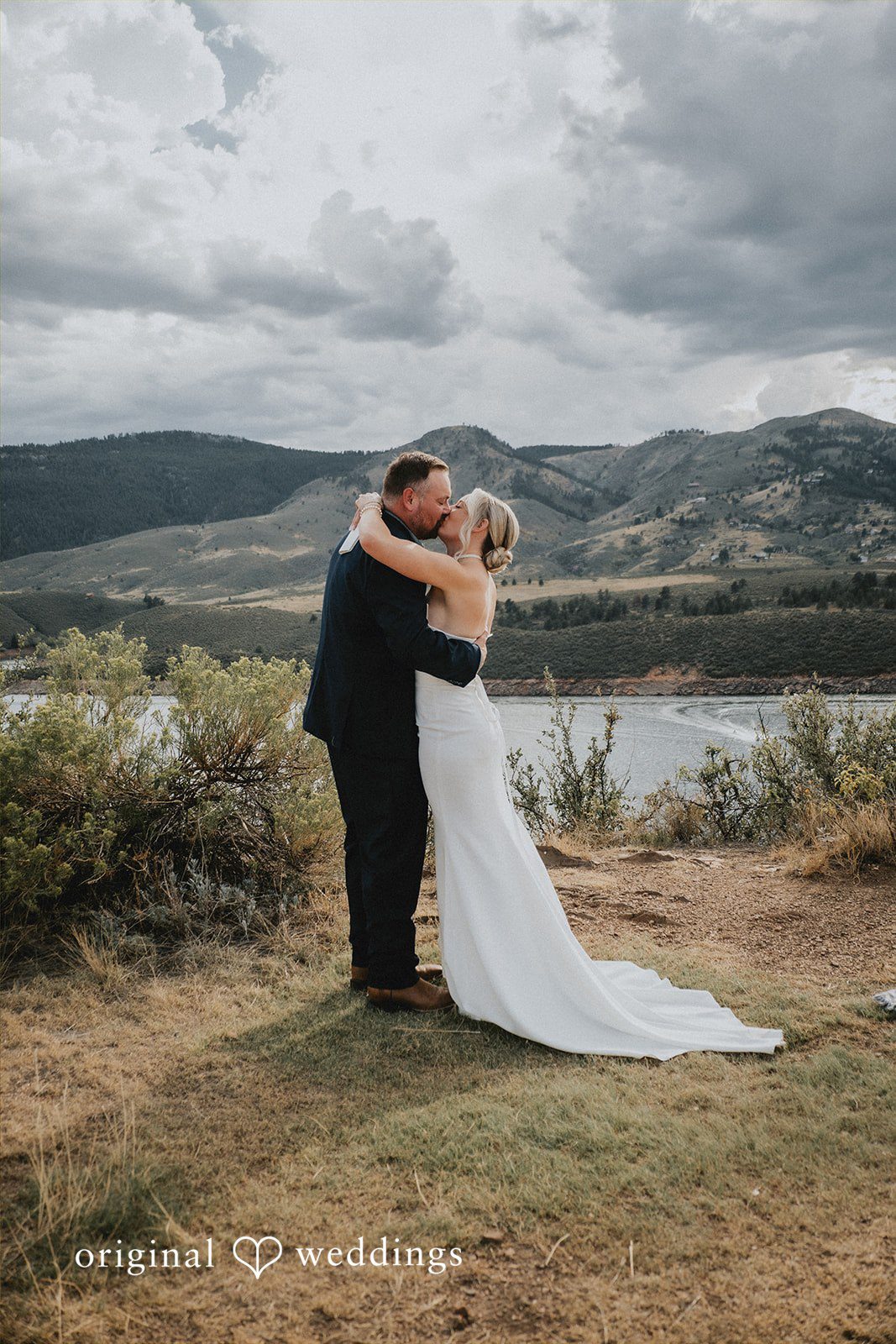 Kelsey + John The couple shares a kiss