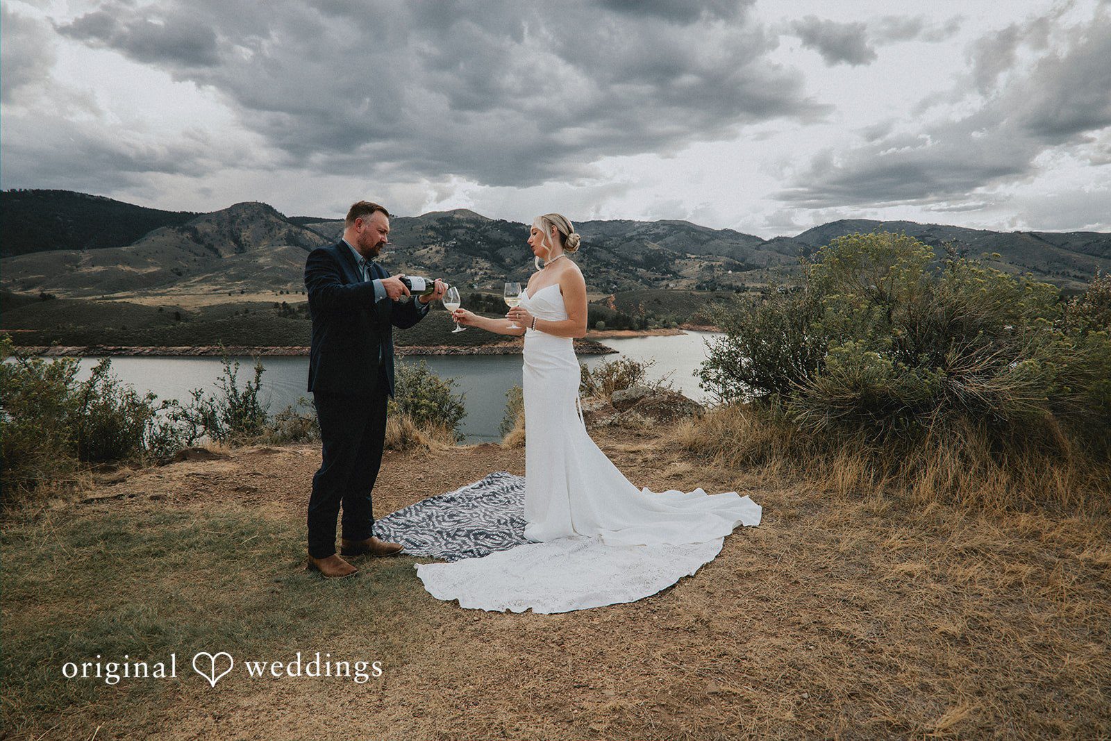 Kelsey + John The couple shares a drink