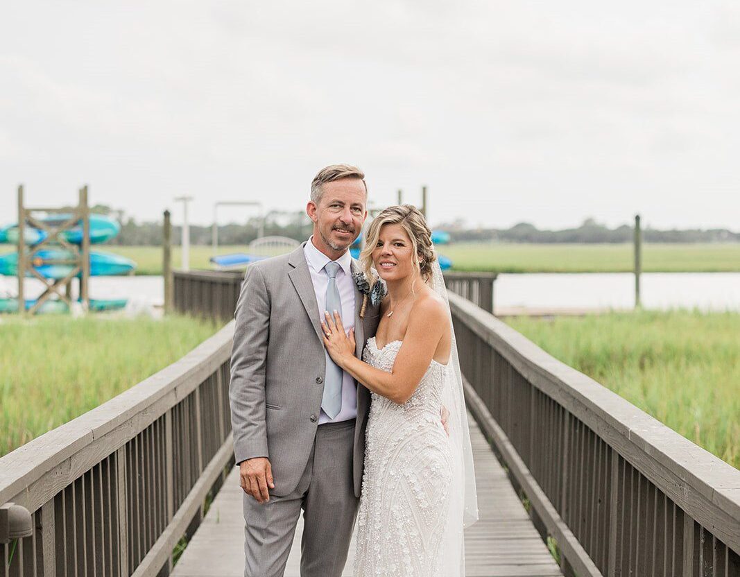 Stunning Portrait of couple at Mingo Point by Charleston Wedding Photographers from Original Weddings.