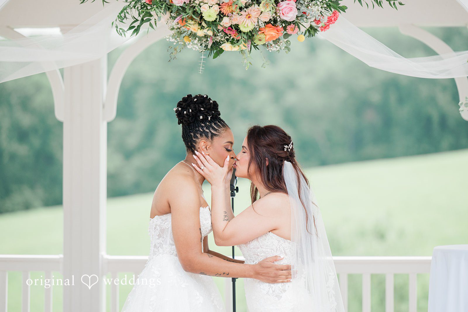 Our DC wedding photographers captured the moment the couple took their first kiss