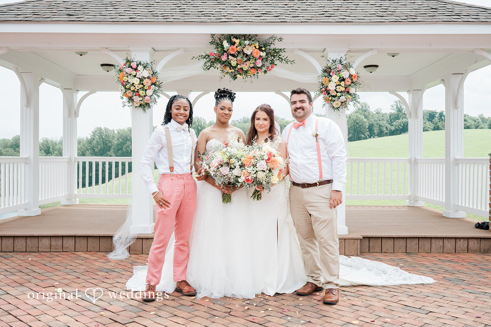 Our DC wedding photographers captured a stunning portrait of the couple and their bridal party