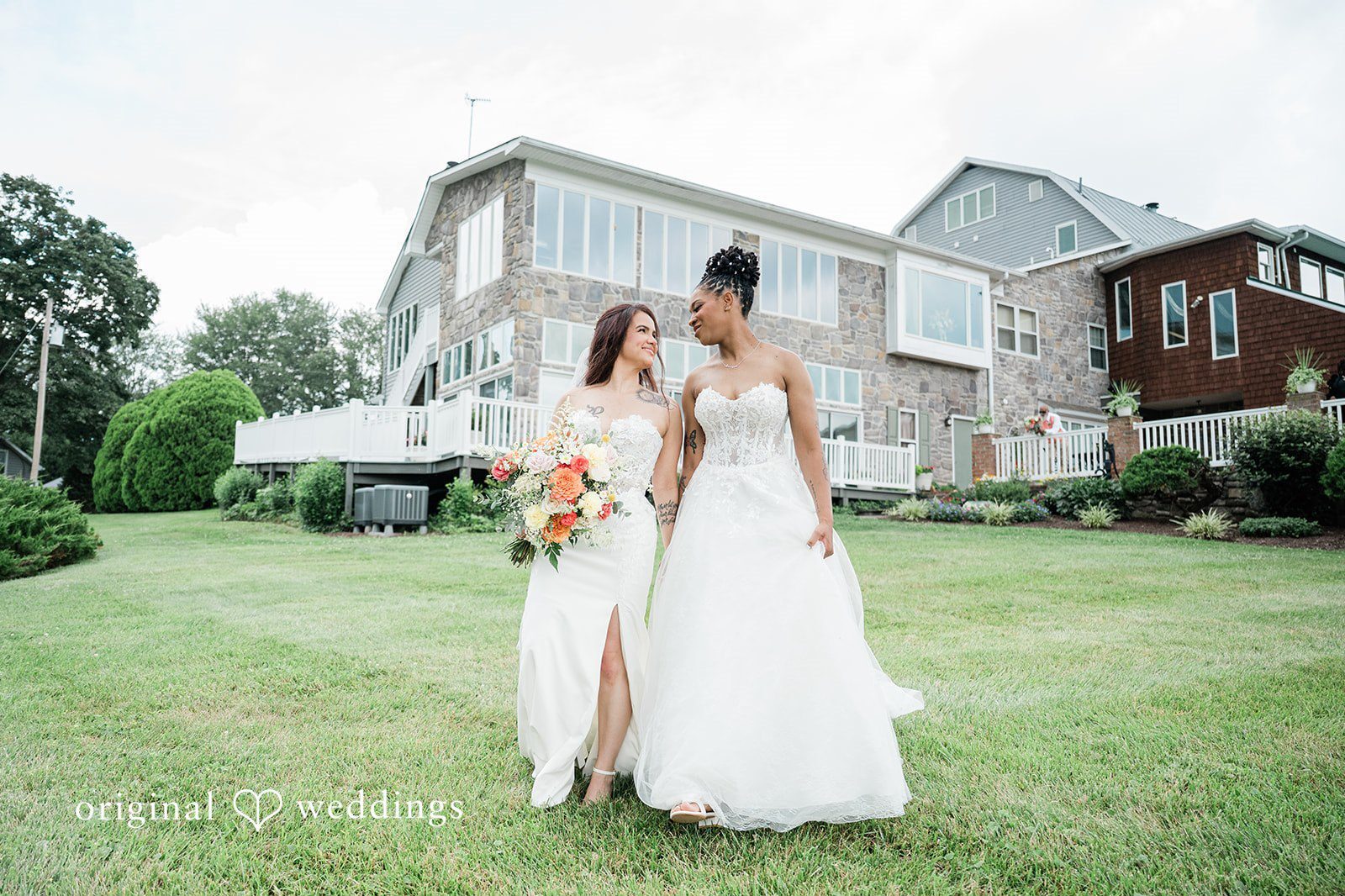 Our DC wedding photographers at Original Weddings captured a romantic portrait of the couple at the Morningside Inn