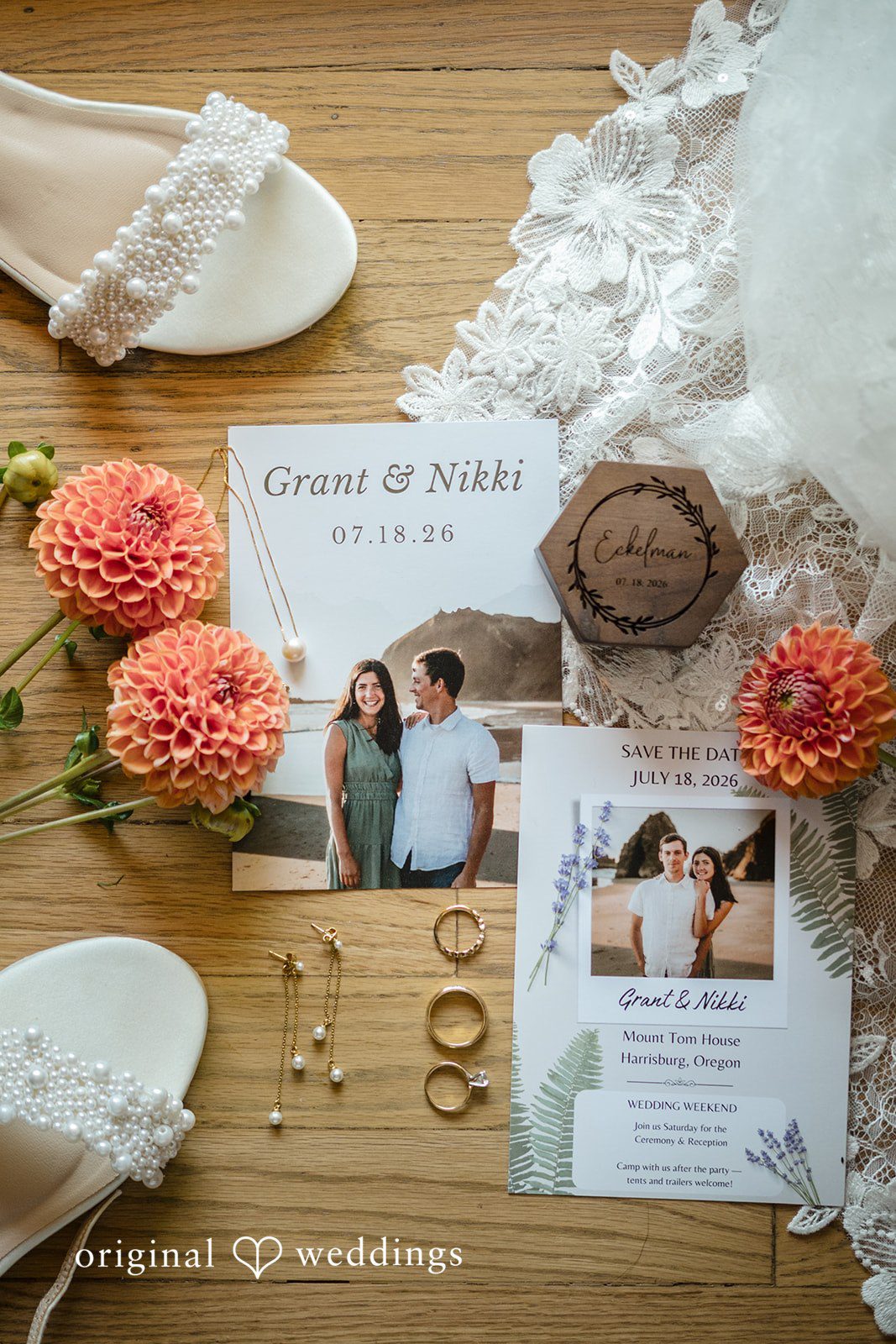 Nikkole + Grant Wedding rings, flowers and other wedding accessories