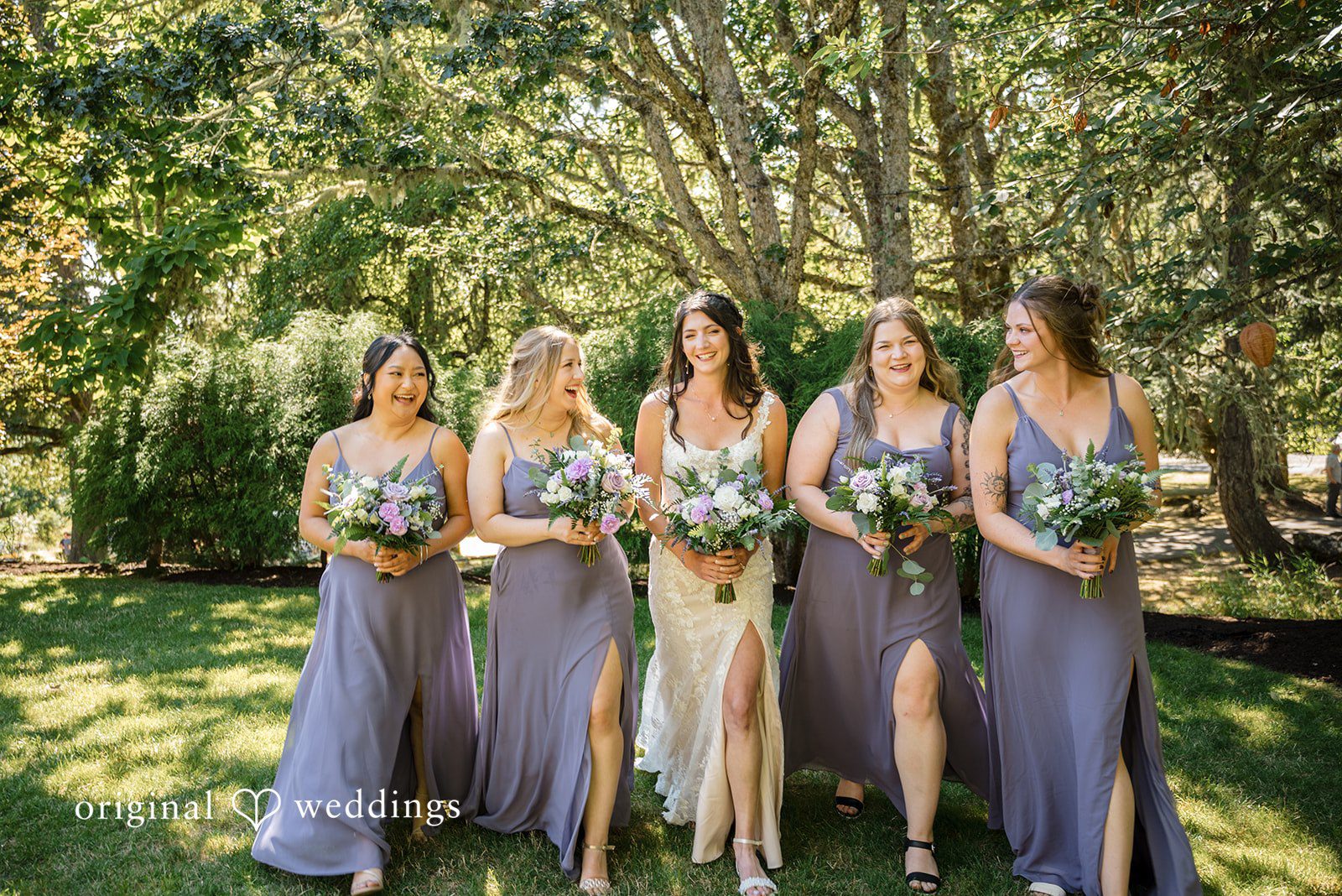 Nikkole + Grant The bride and her bridesmaids