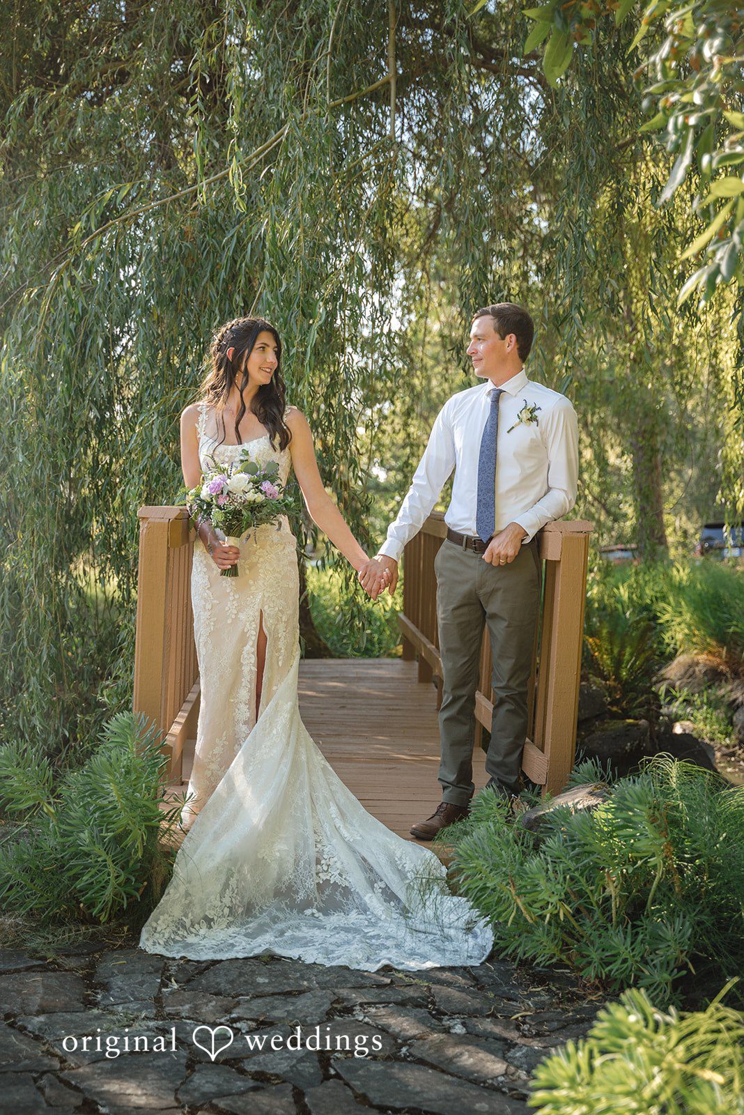 Nikkole + Grant Portrait by the wooden trail