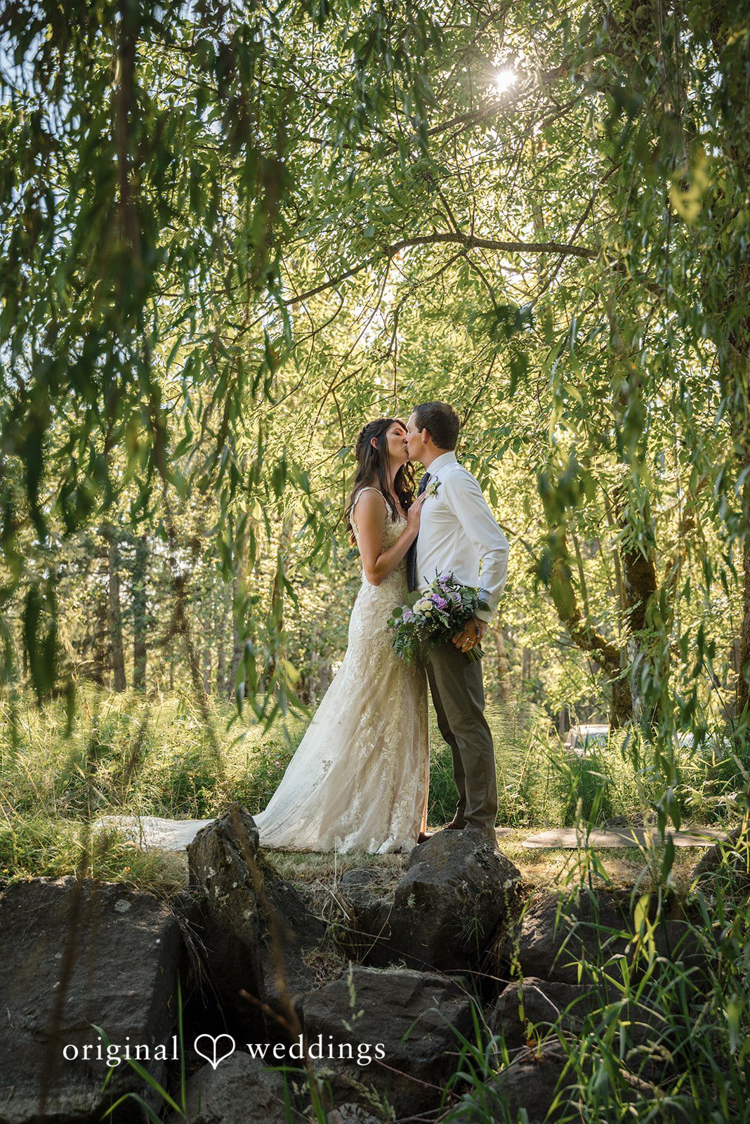 Nikkole + Grant Romantic shot by the garden