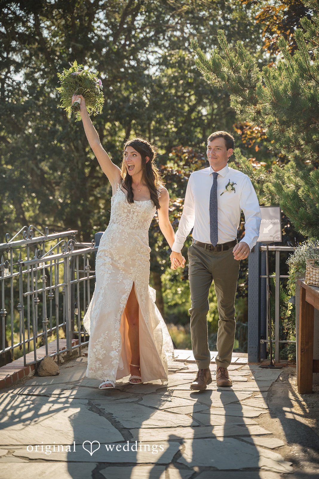 Nikkole + Grant Joyful entrance to the wedding reception