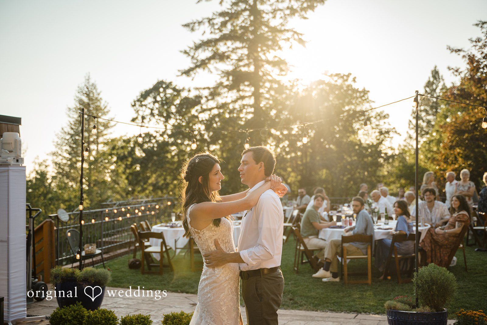 Nikkole + Grant The couple takes their first dance under the open sky
