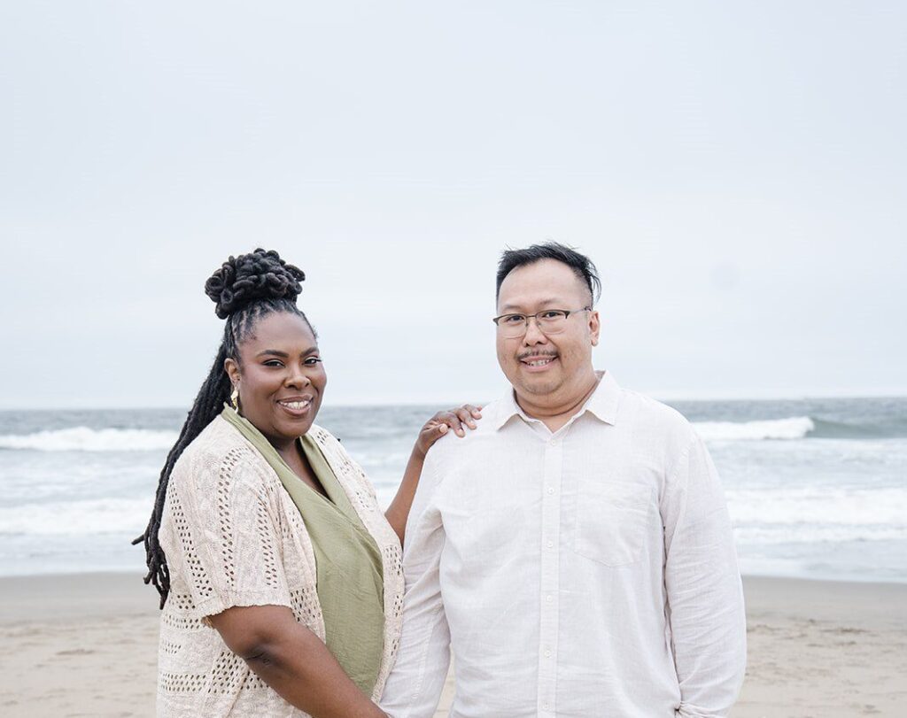 San Francisco Engagement Photographer at Ocean Beach | Ashley & Willard 3 Stunning portrait of couple at Ocean Beach by San Francisco Engagement Photographer from Original Weddiings.