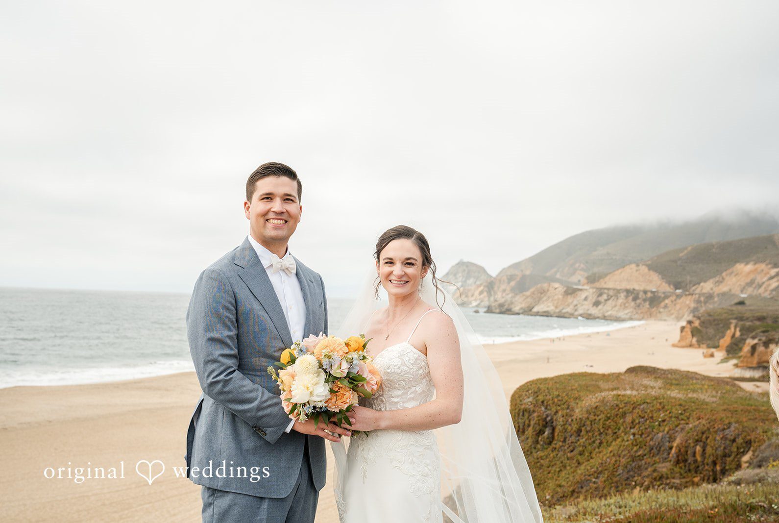 Stunning Portrait of couple at Oceano Hotel & Spa by San Francisco Wedding Photographers from Original Wedding.