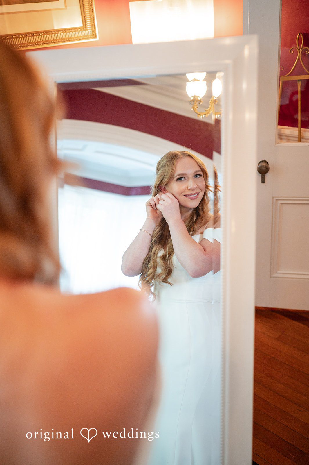 The bride gets ready