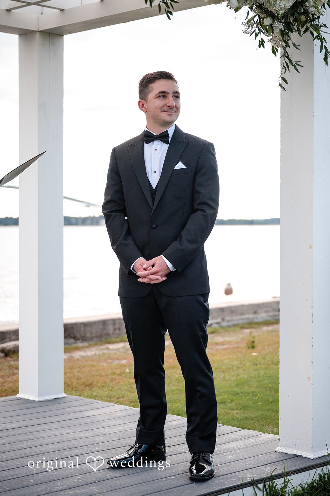 The groom anticipates the bride