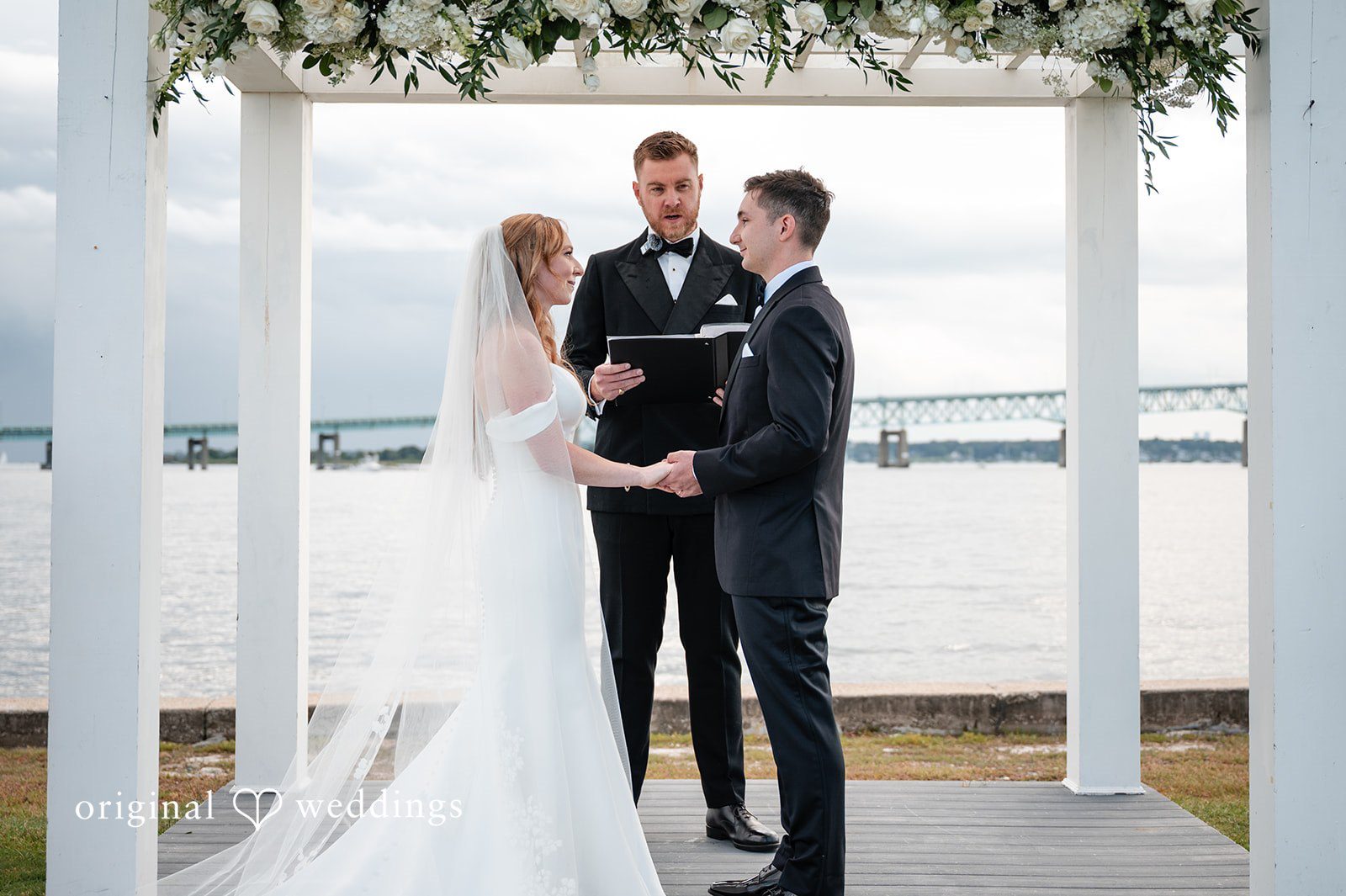 The couple exchanges vows