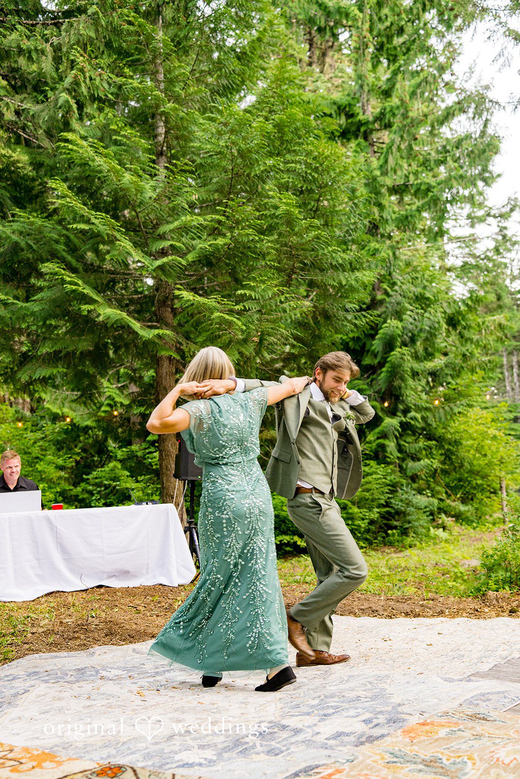 Abigail + Reece Wedding guests dancing dynamically during a reception.