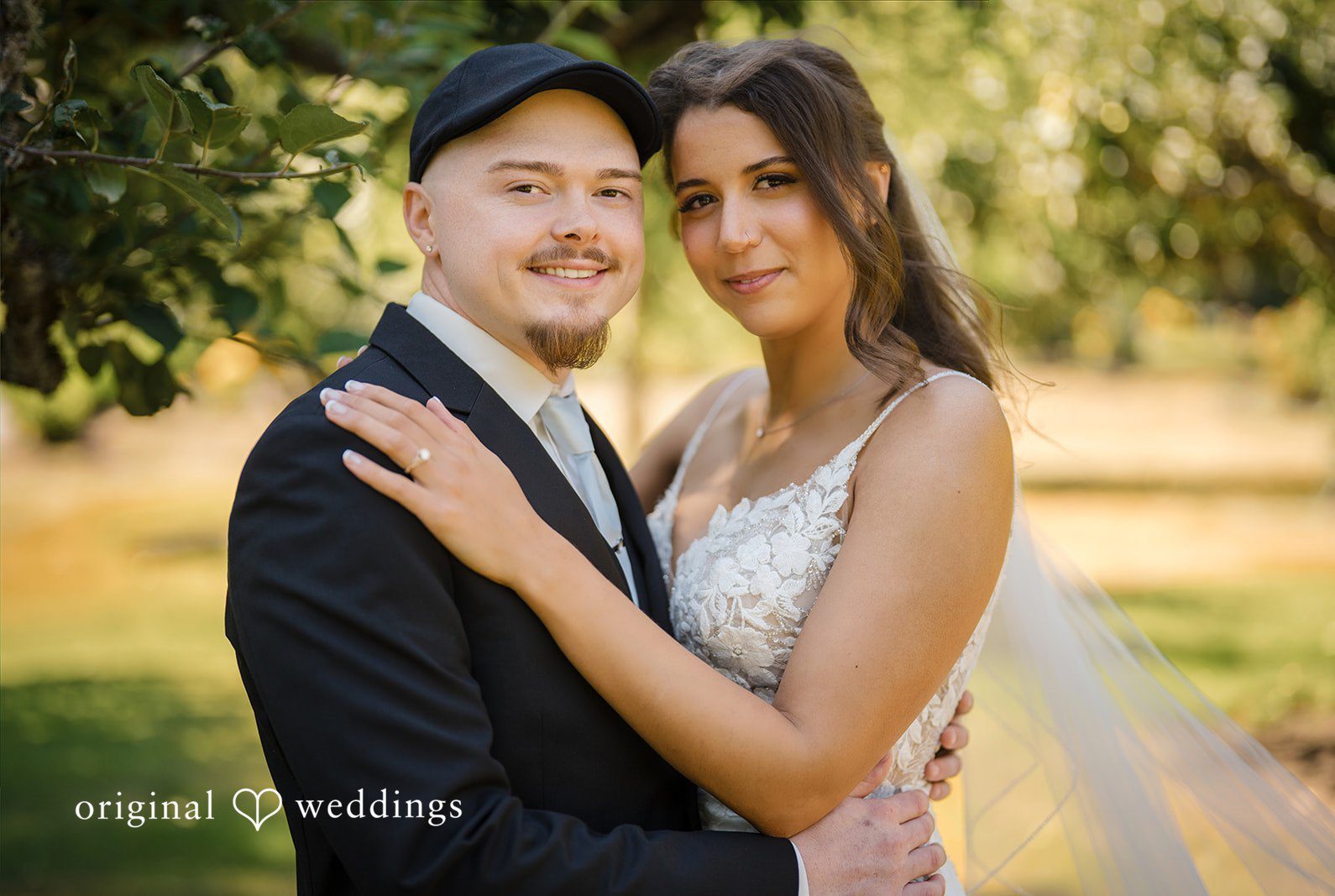 Stunning Portrait of couple at Scimitar Ridge Ranch by Seattle Wedding Photographers from Original Weddings.