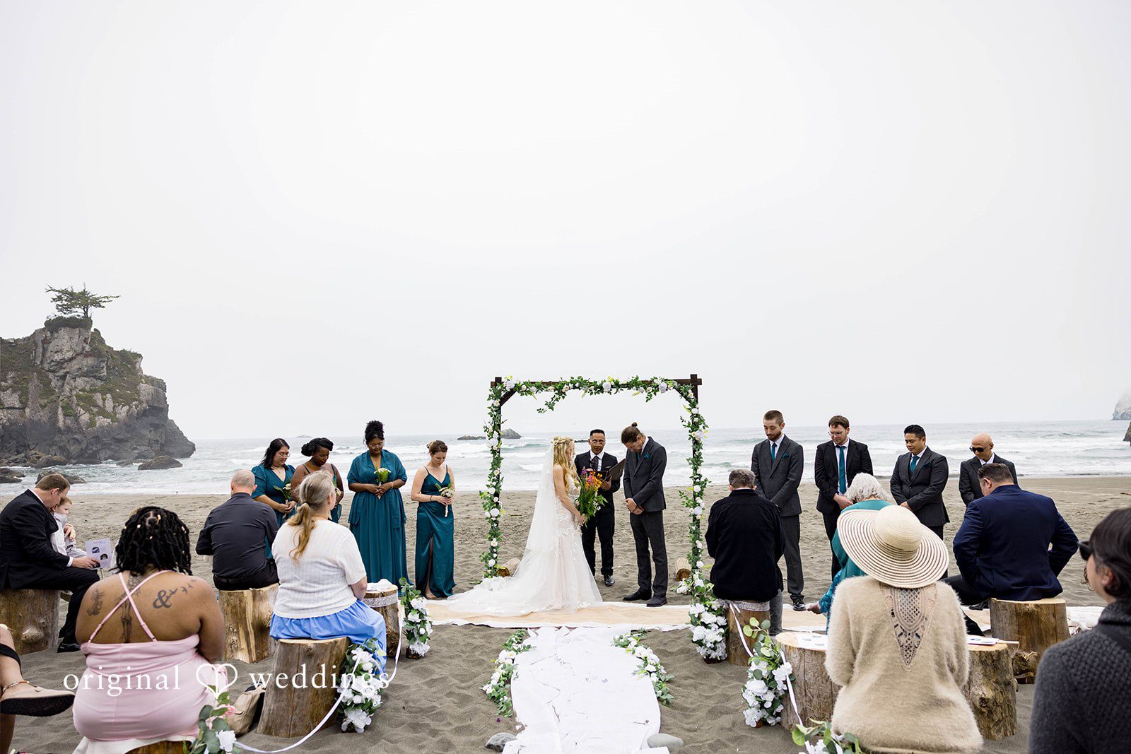 Brittany + Evan The Hidden Beach wedding ceremony