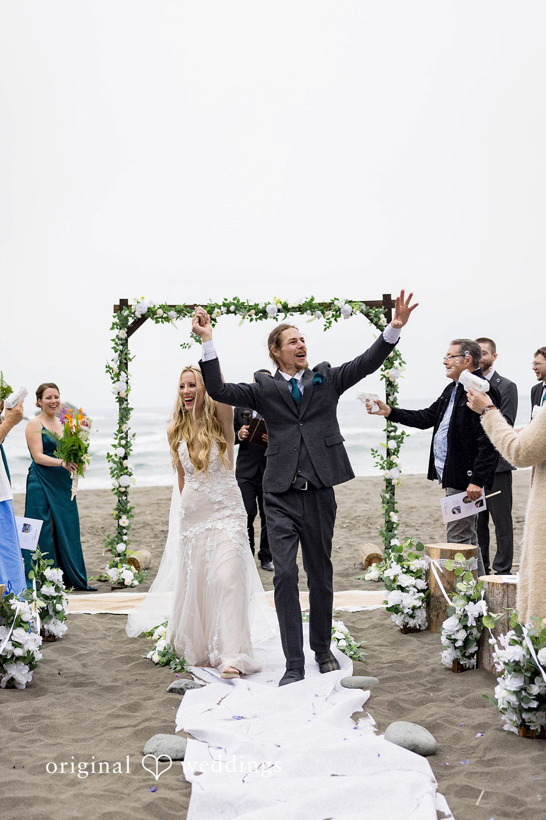 Brittany + Evan The couple makes a joyful exit