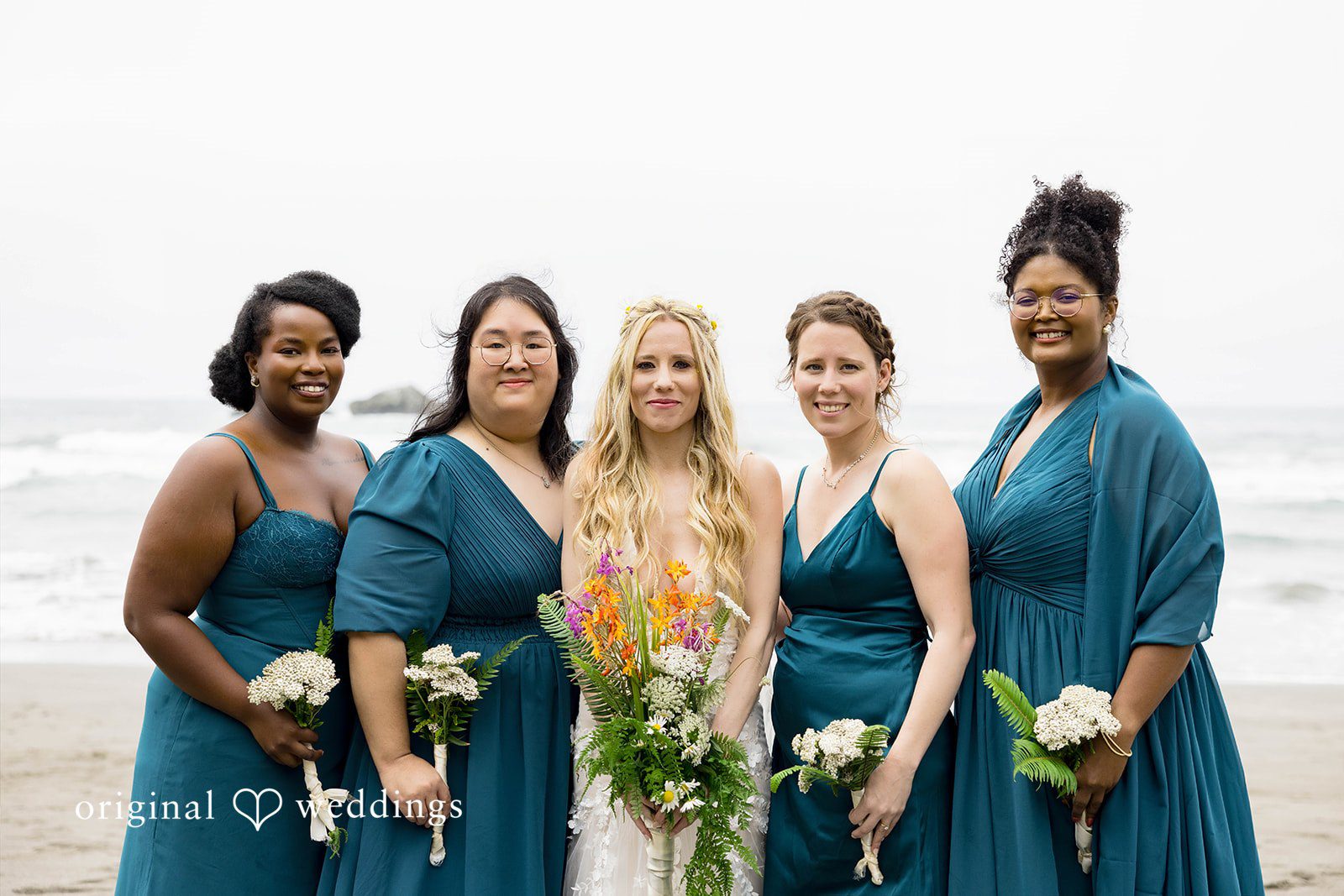 Brittany + Evan The bride and her bridesmaids