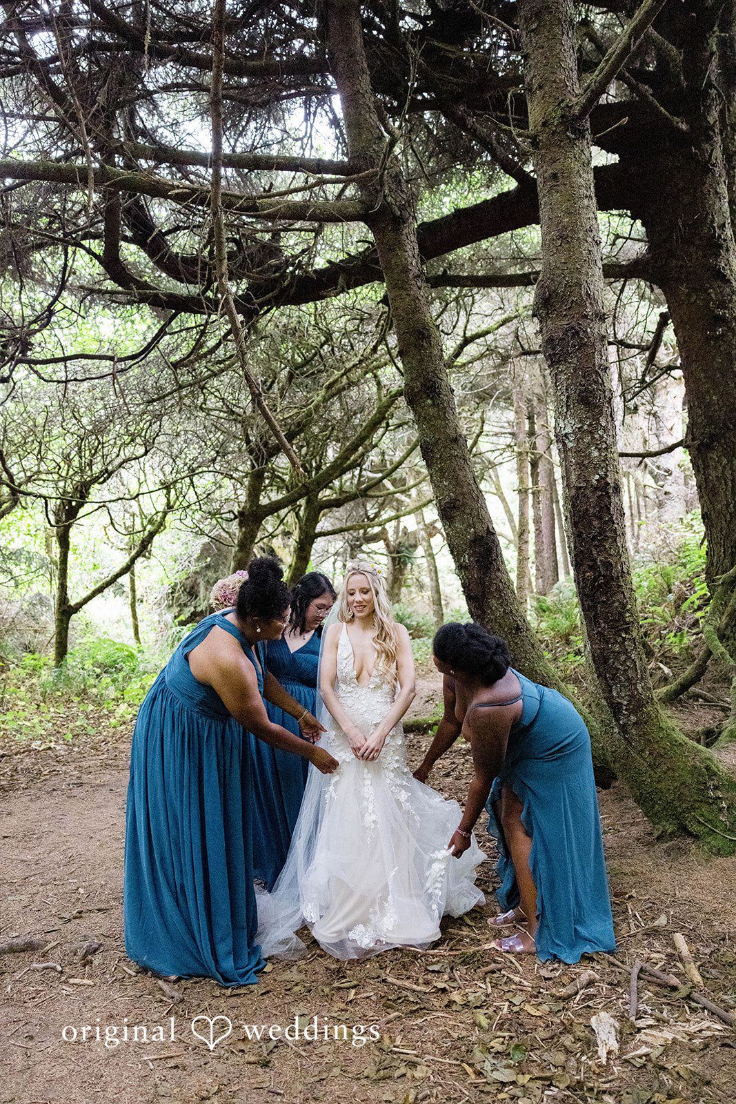 Brittany + Evan The bride and her bridesmaids