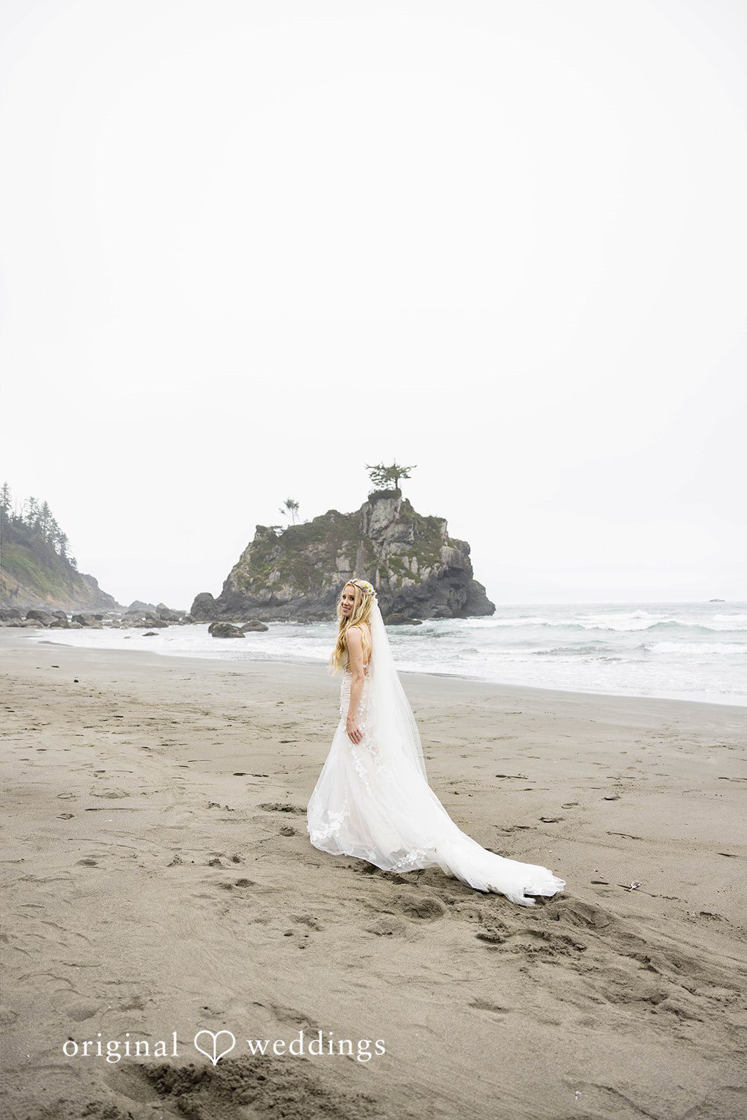 Brittany + Evan The bride by the beach side