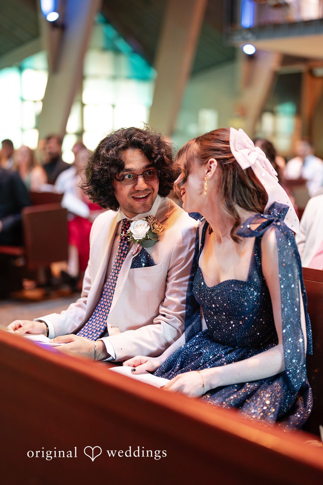 Kshitij + Hannah Beautiful moment from the church wedding ceremony