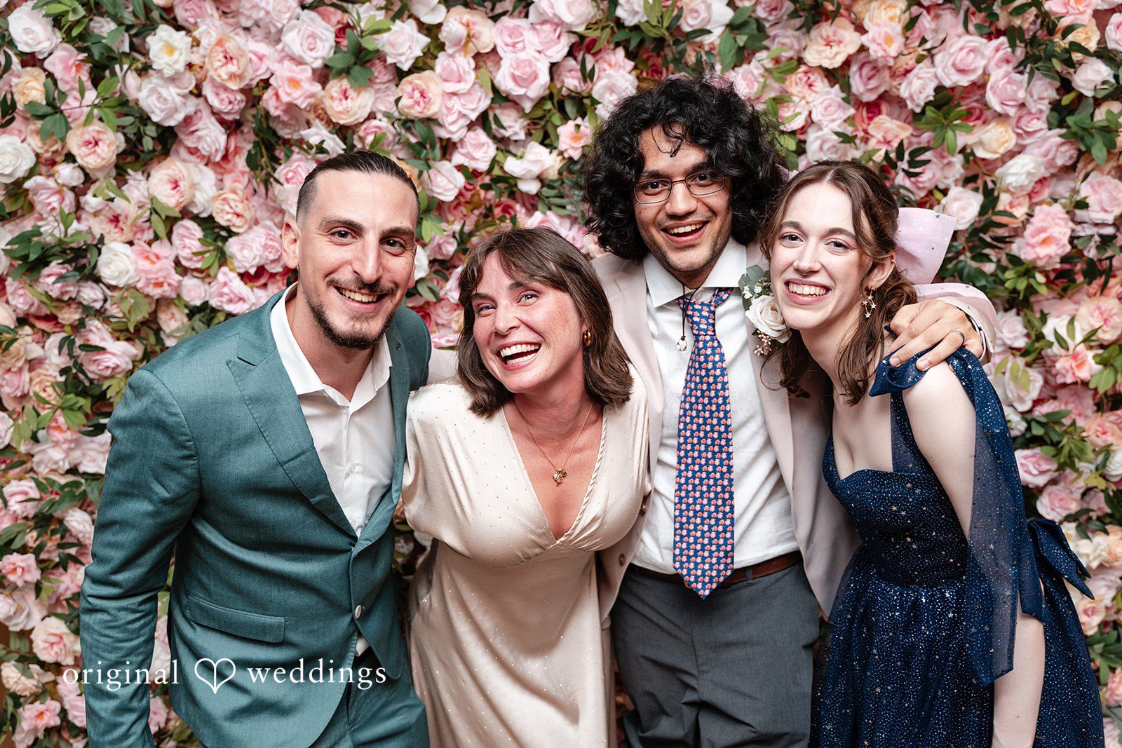 Kshitij + Hannah Our Seattle wedding photographers captured a beautiful portrait of the couple and their wedding party