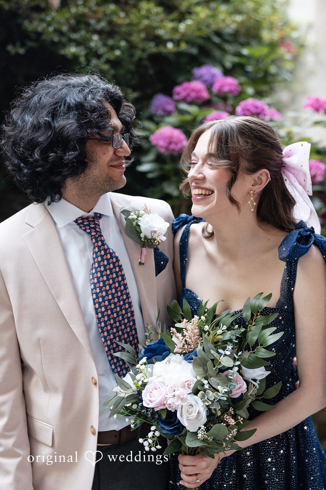 Kshitij + Hannah The couple giggles