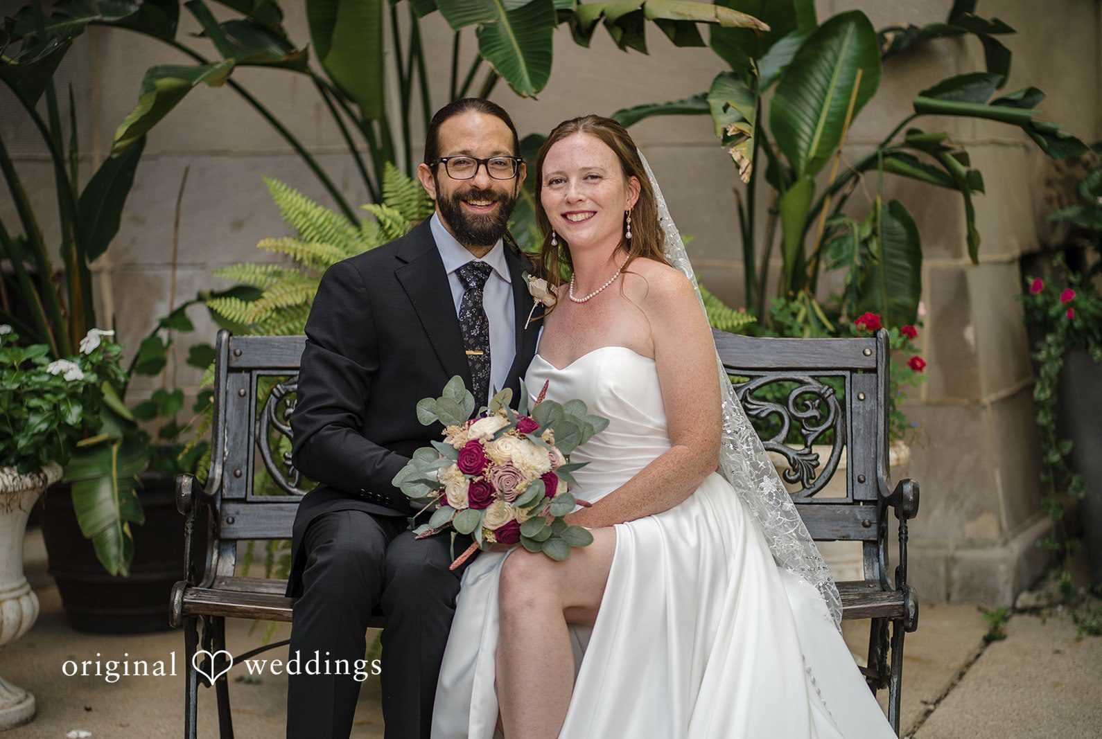 Stunning Portrait of couple at Stan Mansion by Chicago Wedding Photographers from Original Weddings.