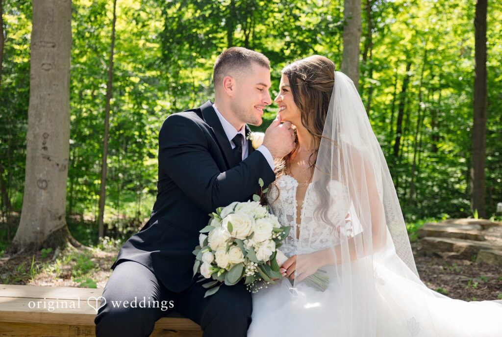 Stunning Portrait of couple at Standing Rock Farms by Cleveland Wedding Photographers from Original Weddings.