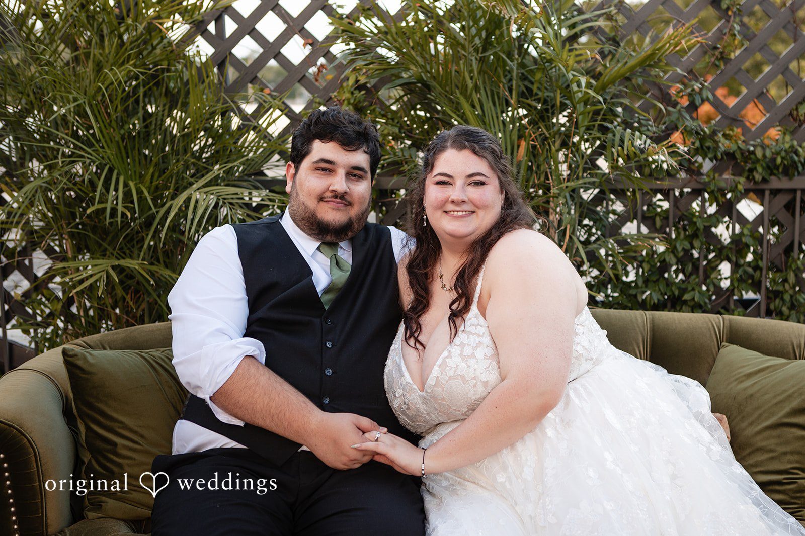 Grace and Aiden wedding portrait at The Brickview Events captured by Raleigh wedding photographers